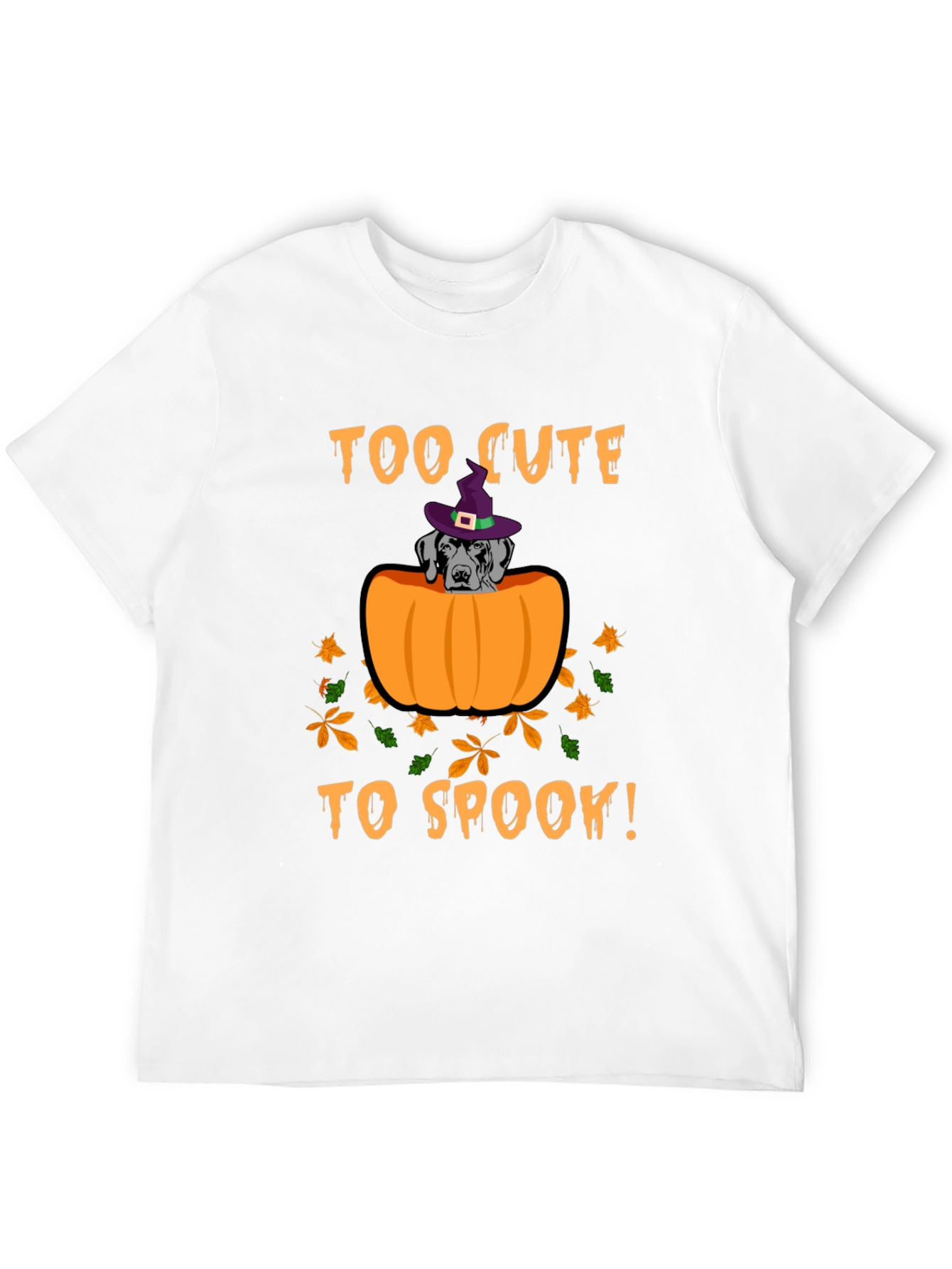 Too Cute To Spook Halloween Dog T-Shirt
