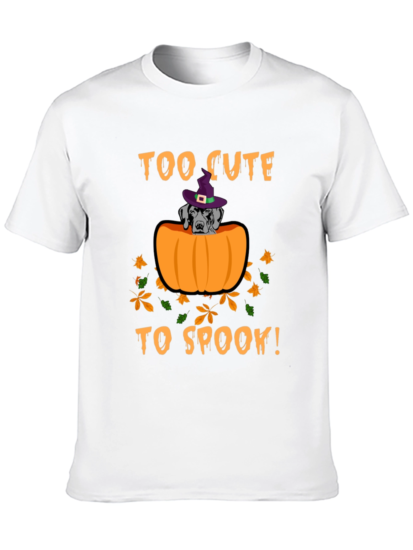 Too Cute To Spook Halloween Dog T-Shirt