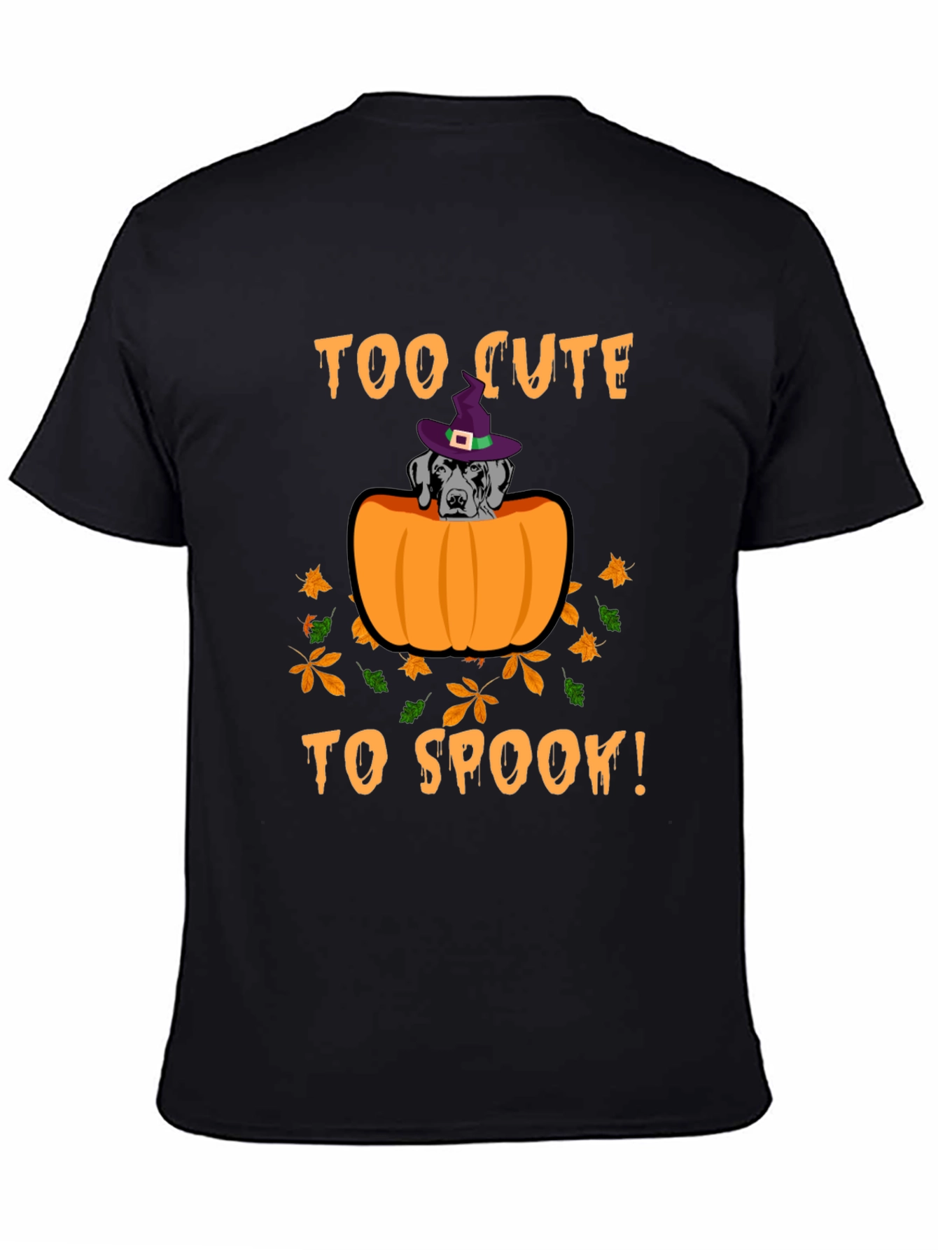 Too Cute To Spook Halloween Dog T-Shirt
