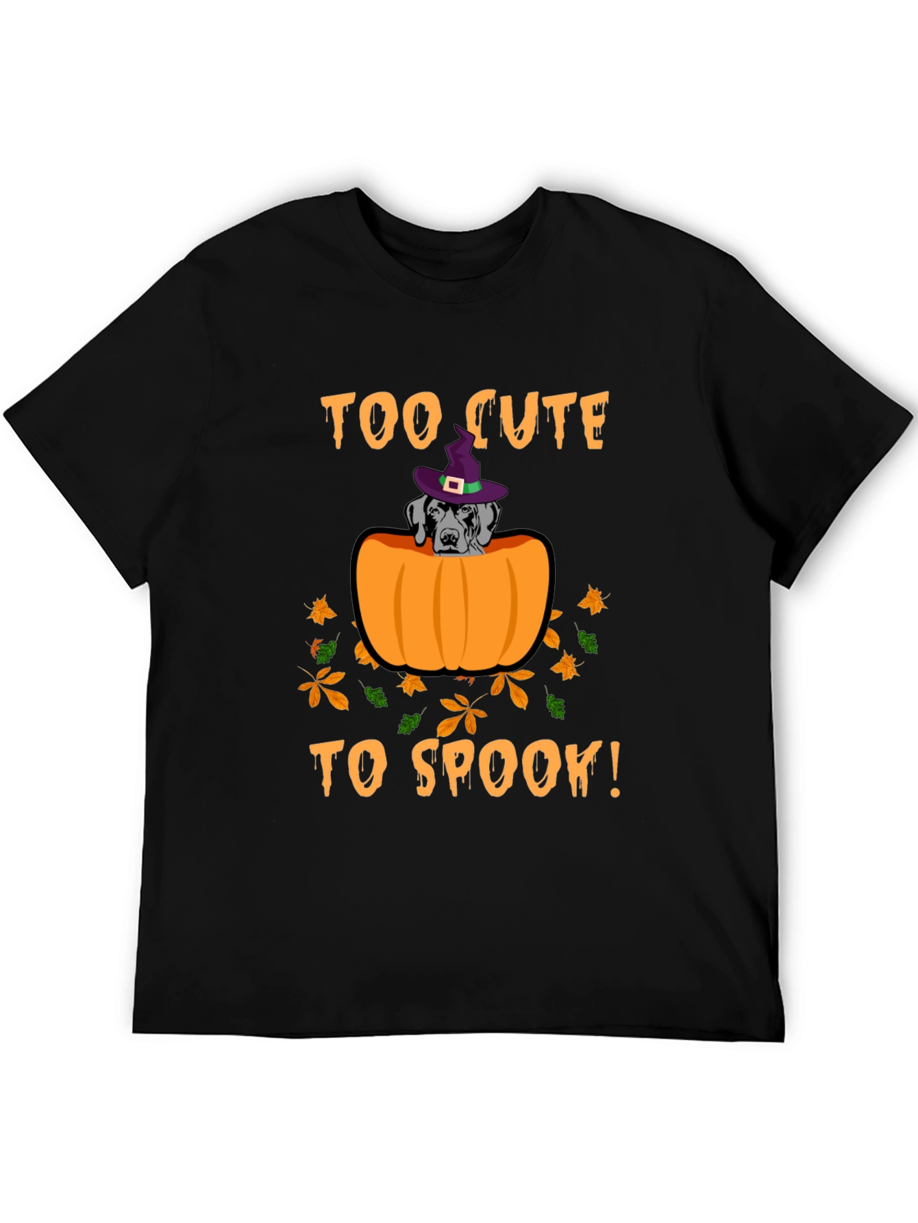 Too Cute To Spook Halloween Dog T-Shirt