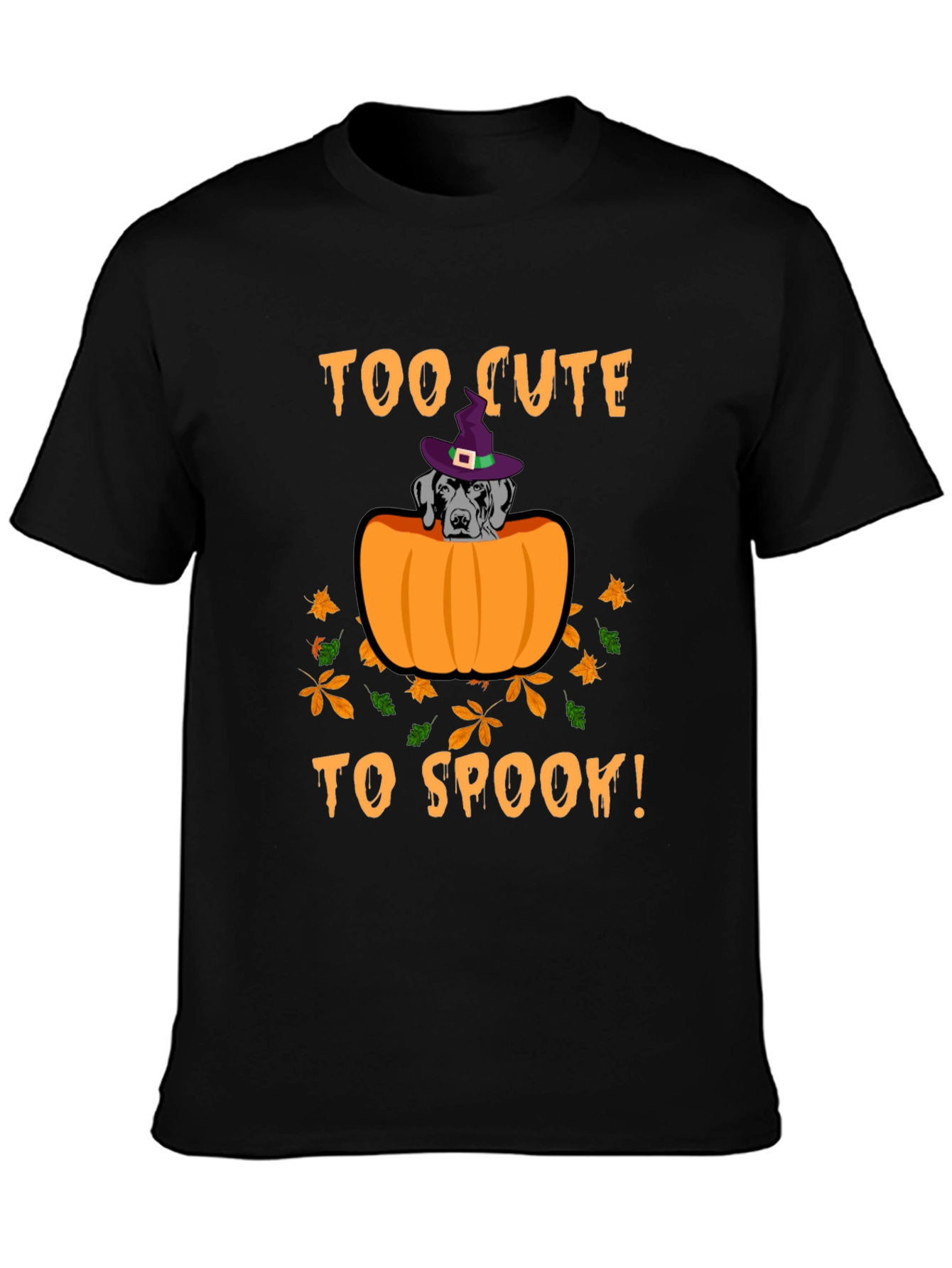Too Cute To Spook Halloween Dog T-Shirt