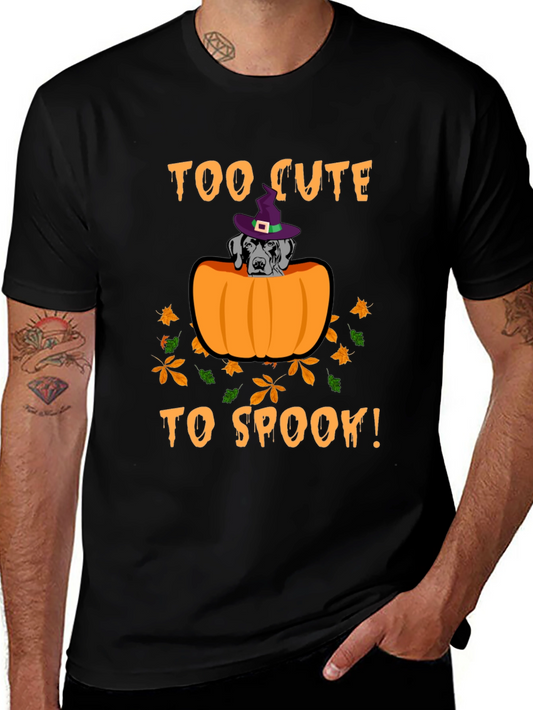 Too Cute To Spook Halloween Dog T-Shirt