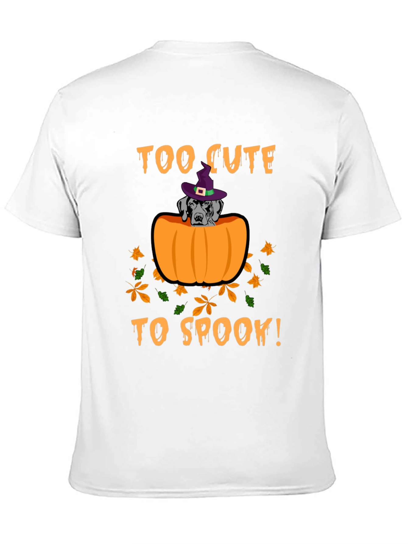 Too Cute To Spook Halloween Dog T-Shirt