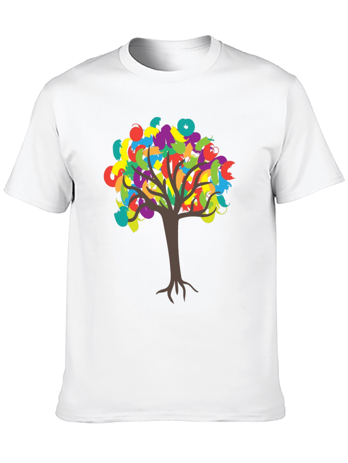 Colorful Tree Graphic T-Shirt