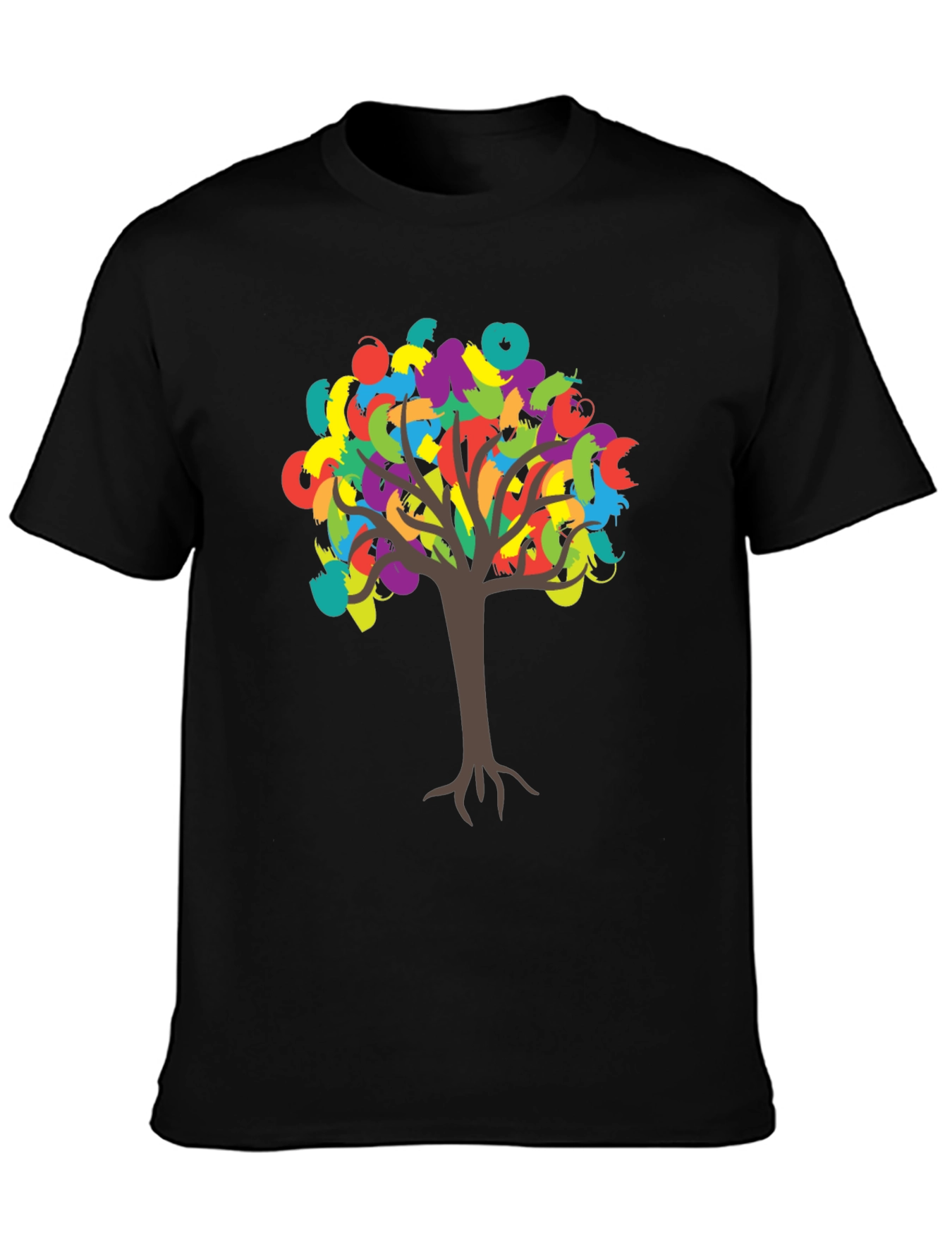 Colorful Tree Graphic T-Shirt