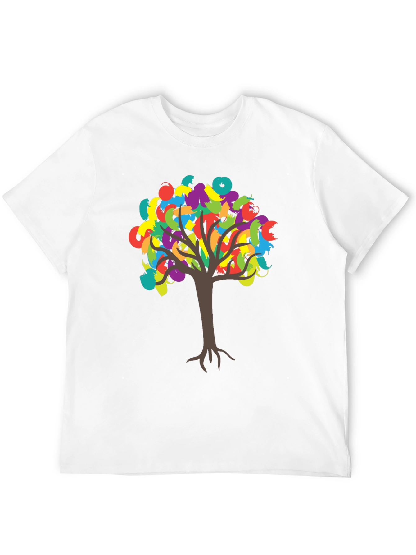 Colorful Tree Graphic T-Shirt