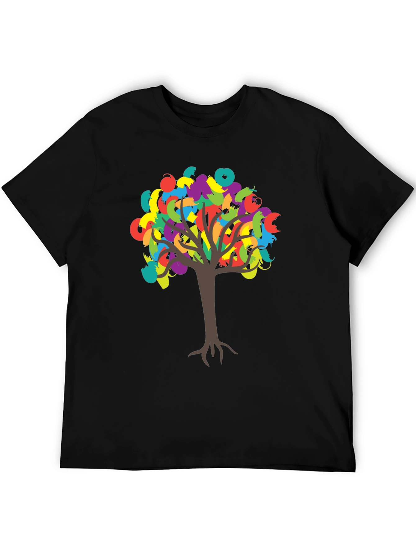 Colorful Tree Graphic T-Shirt