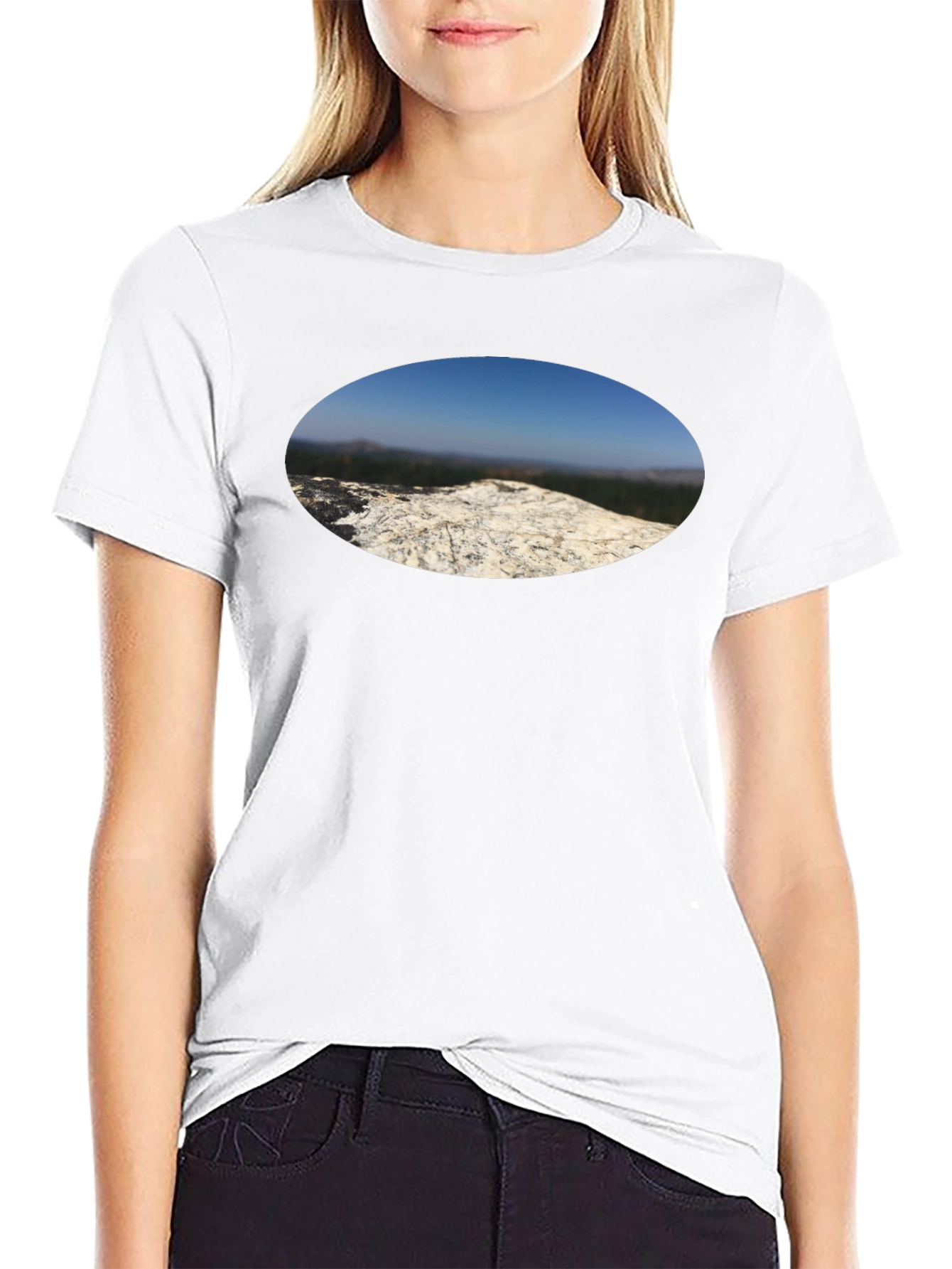 Nature View T-Shirt - Black Cotton Tee