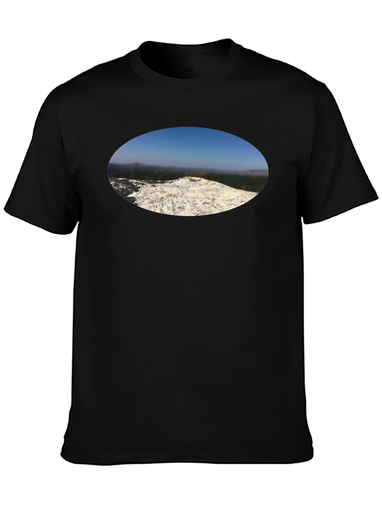 Nature View T-Shirt - Black Cotton Tee