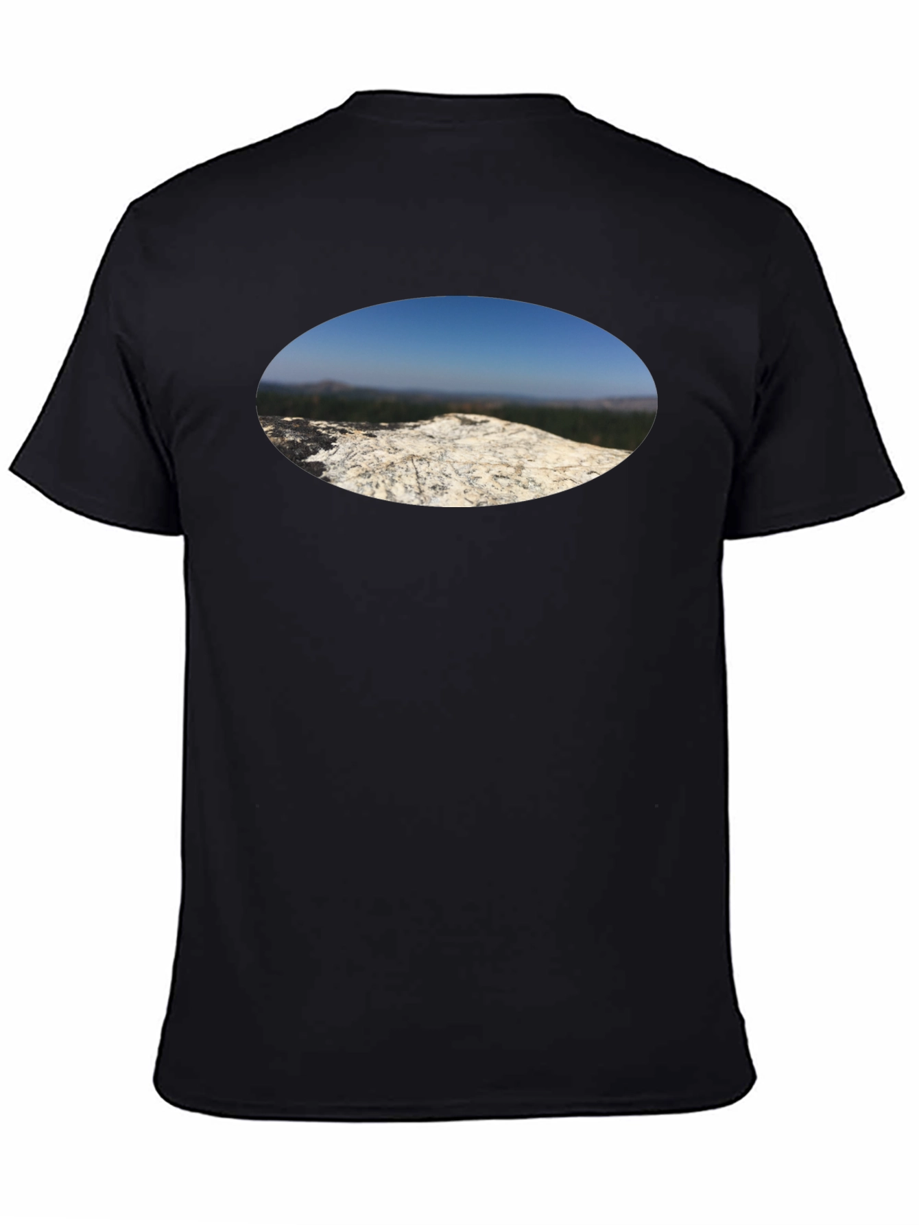 Nature View T-Shirt - Black Cotton Tee