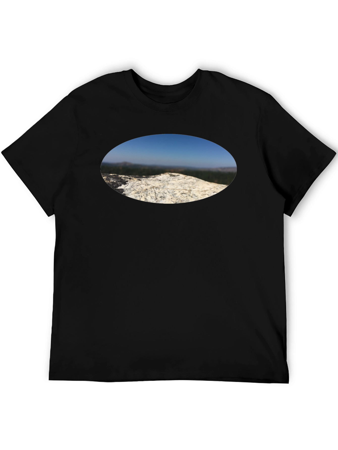 Nature View T-Shirt - Black Cotton Tee