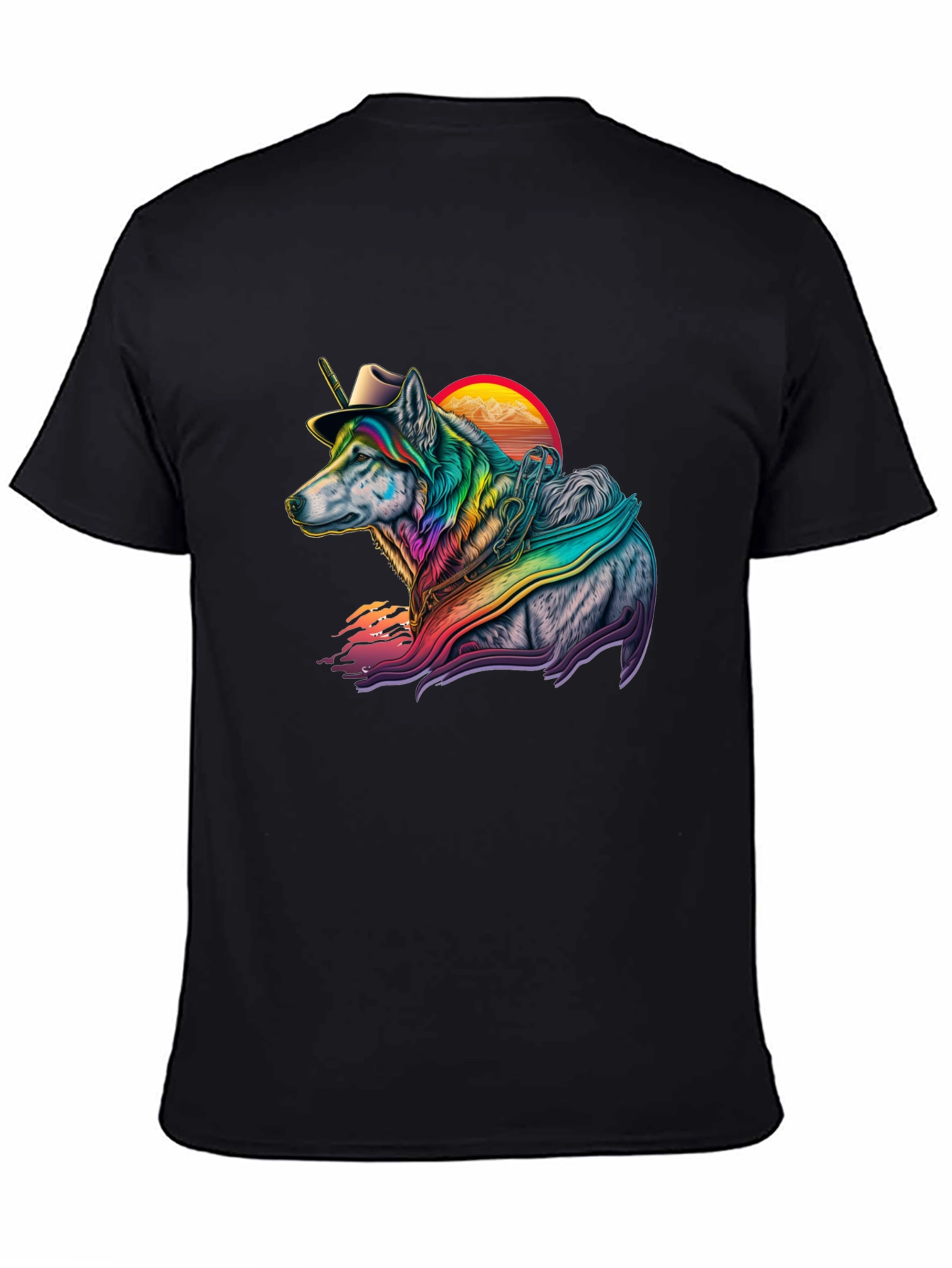 Rainbow Wolf T-Shirt - Unique Graphic Tee