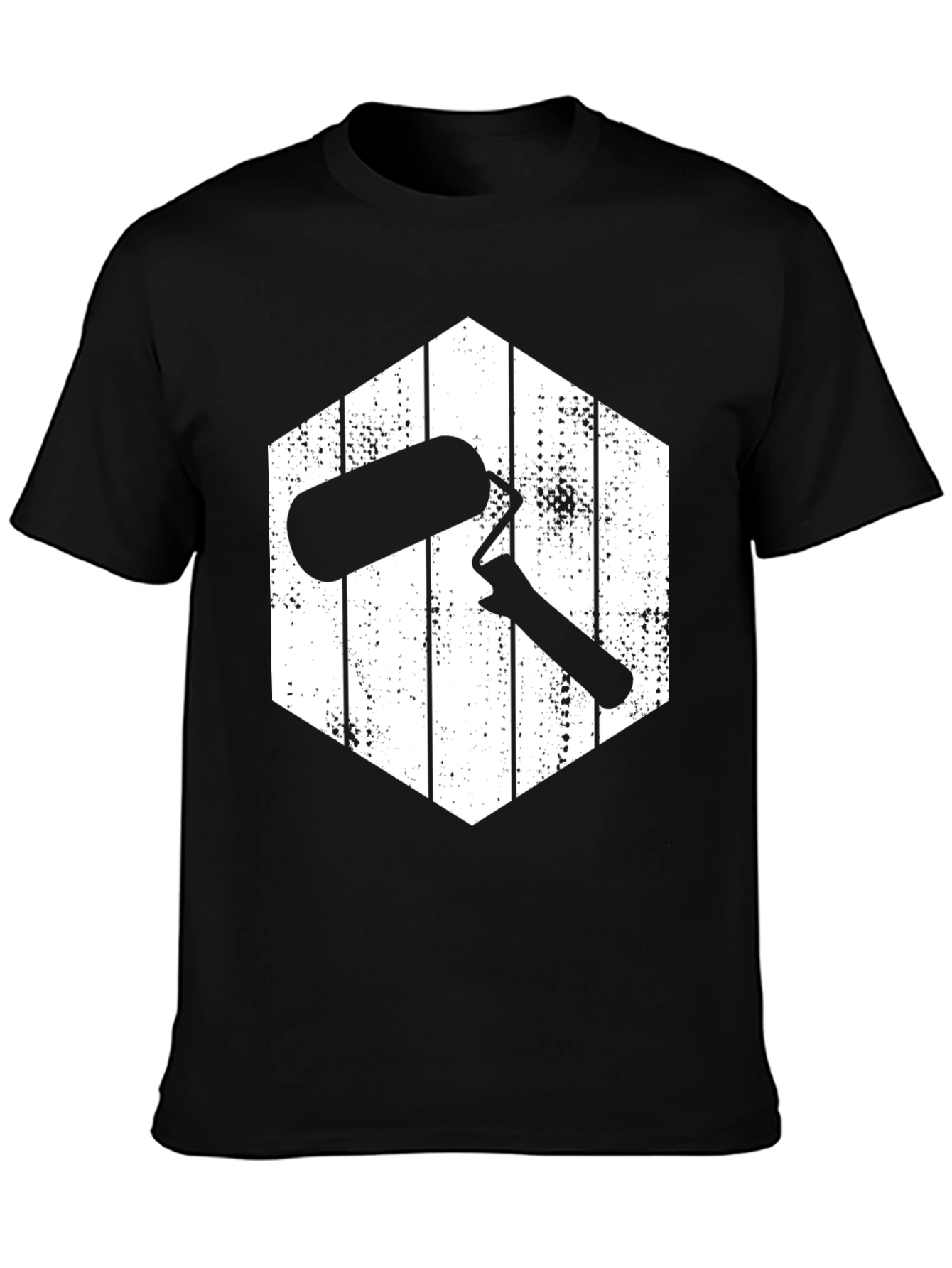 Painters Roller T-Shirt - Black Cotton Tee