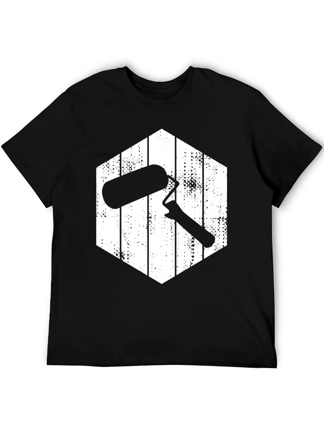 Painters Roller T-Shirt - Black Cotton Tee