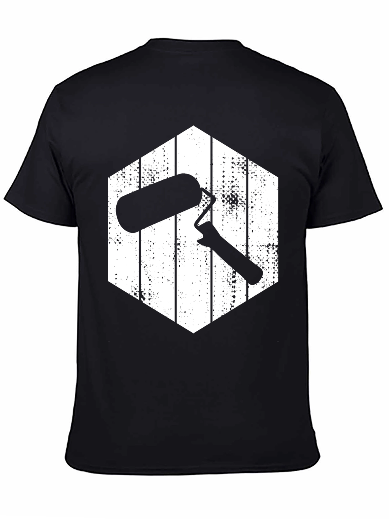 Painters Roller T-Shirt - Black Cotton Tee