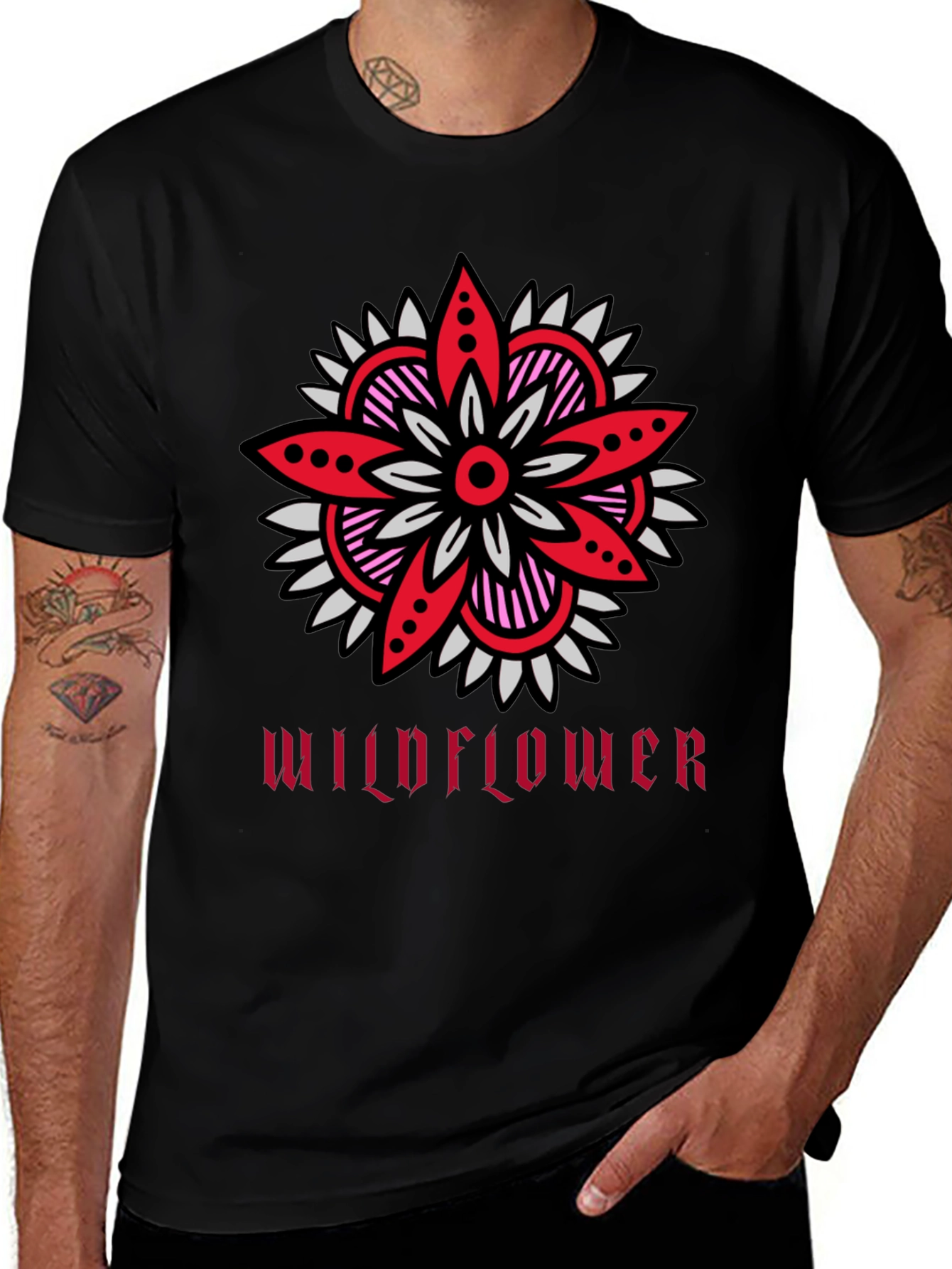 Wildflower Graphic Tee - Stylish Unisex Cotton T-Shirt