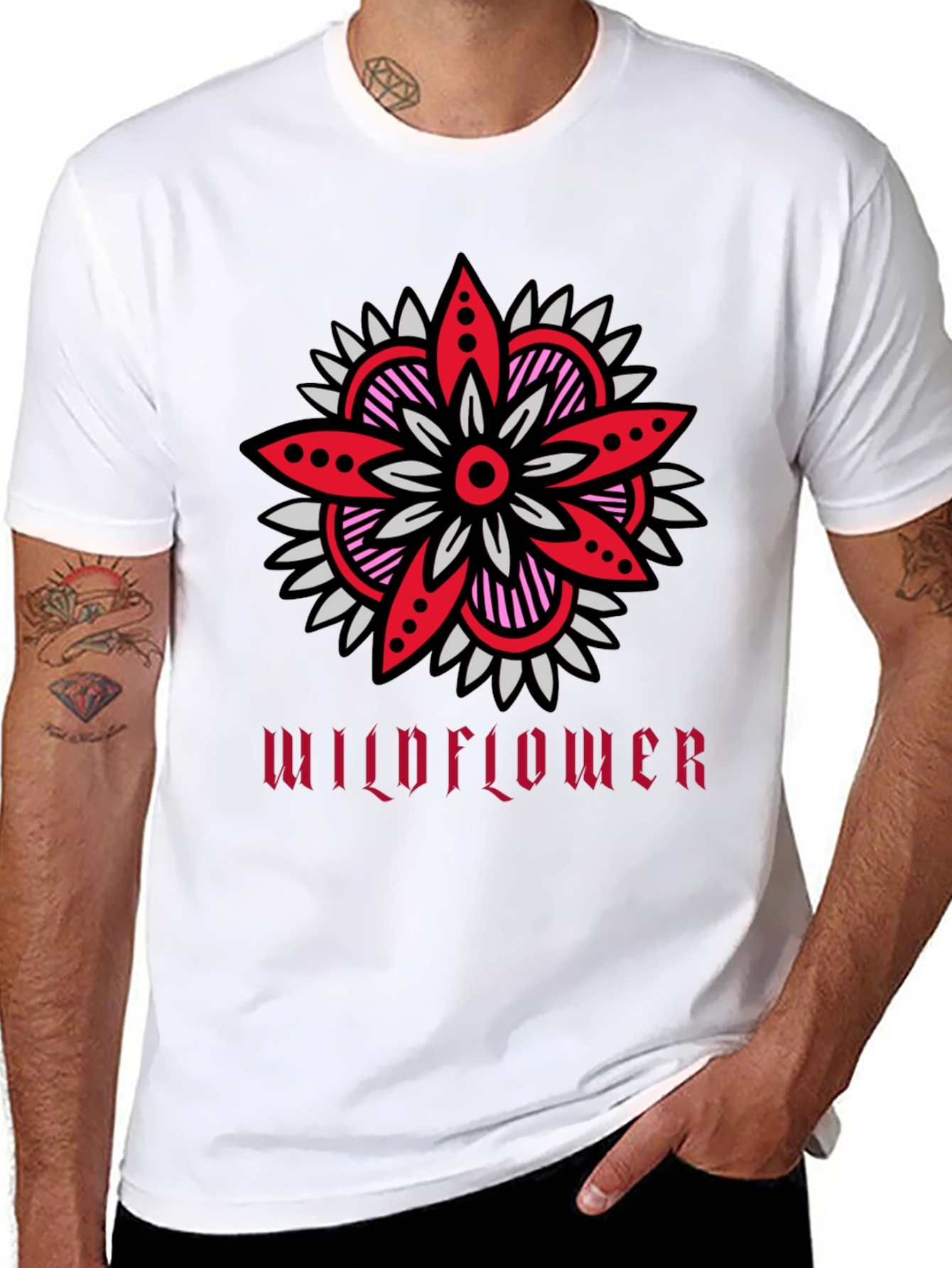 Wildflower Graphic Tee - Stylish Unisex Cotton T-Shirt