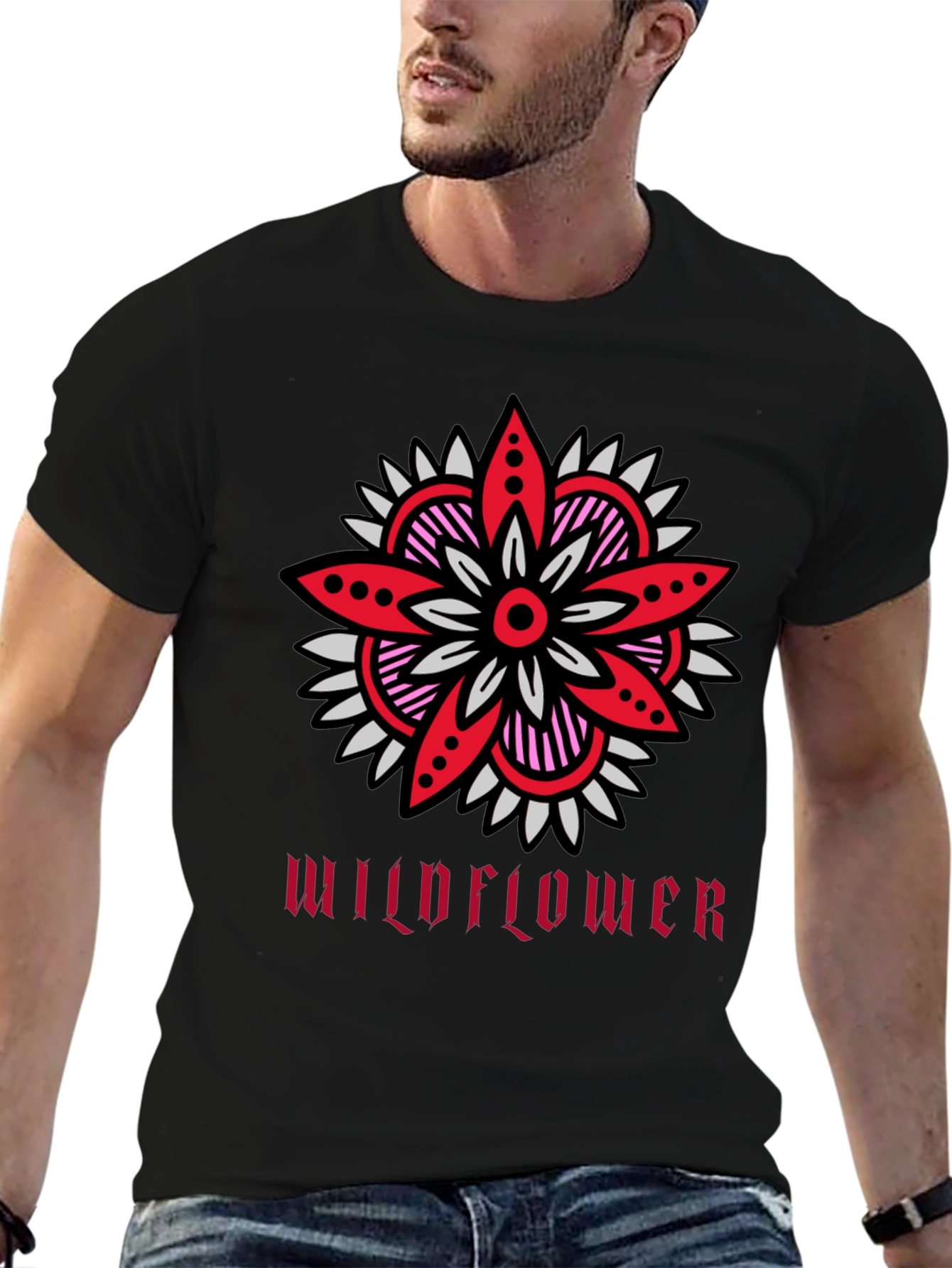 Wildflower Graphic Tee - Stylish Unisex Cotton T-Shirt
