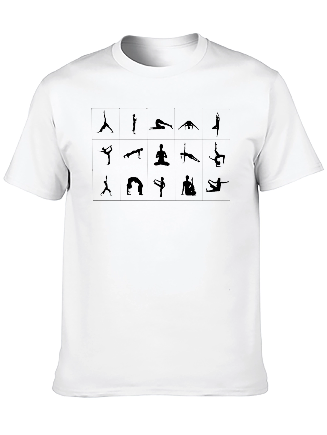 Yoga Pose Graphic Tee - Mens Black T-Shirt