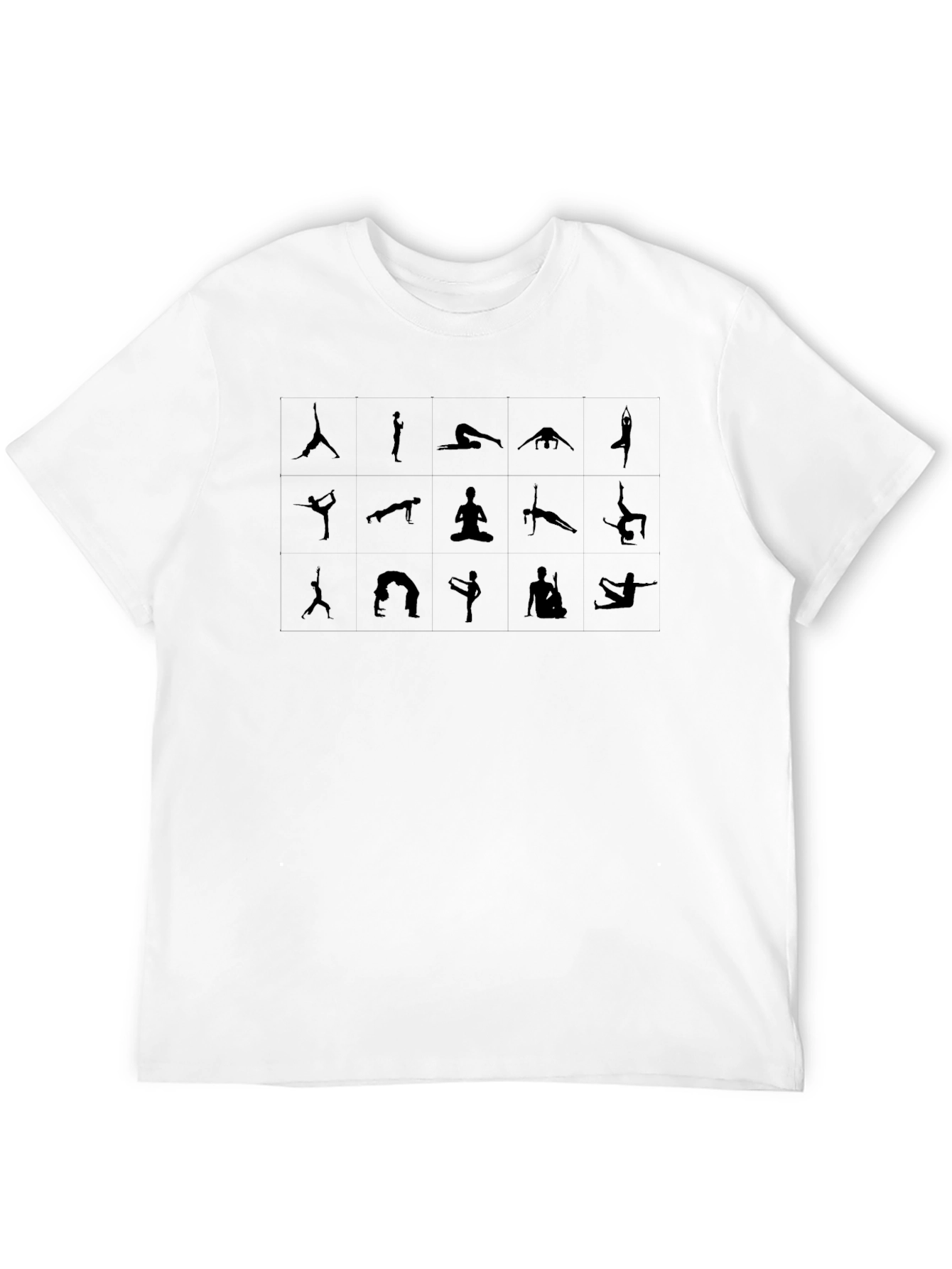 Yoga Pose Graphic Tee - Mens Black T-Shirt
