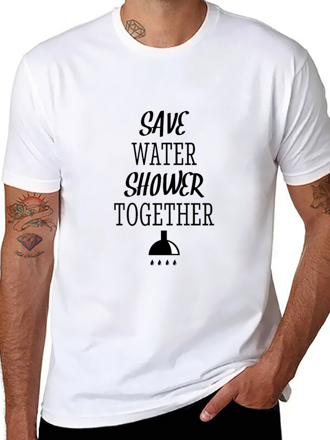 Save Water Shower Together Graphic Tee
