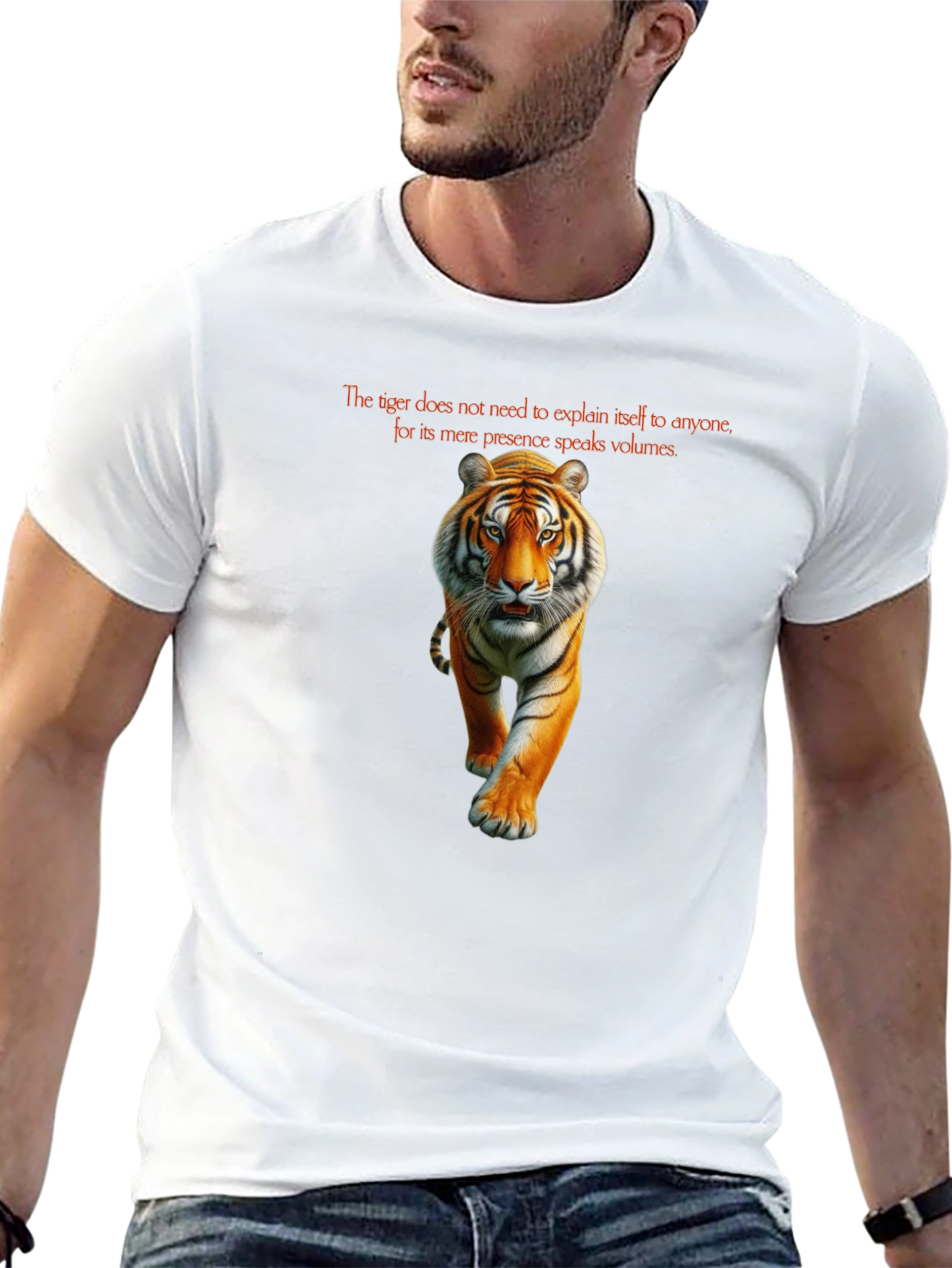 Tiger Graphic T-Shirt - Powerful Statement Tee