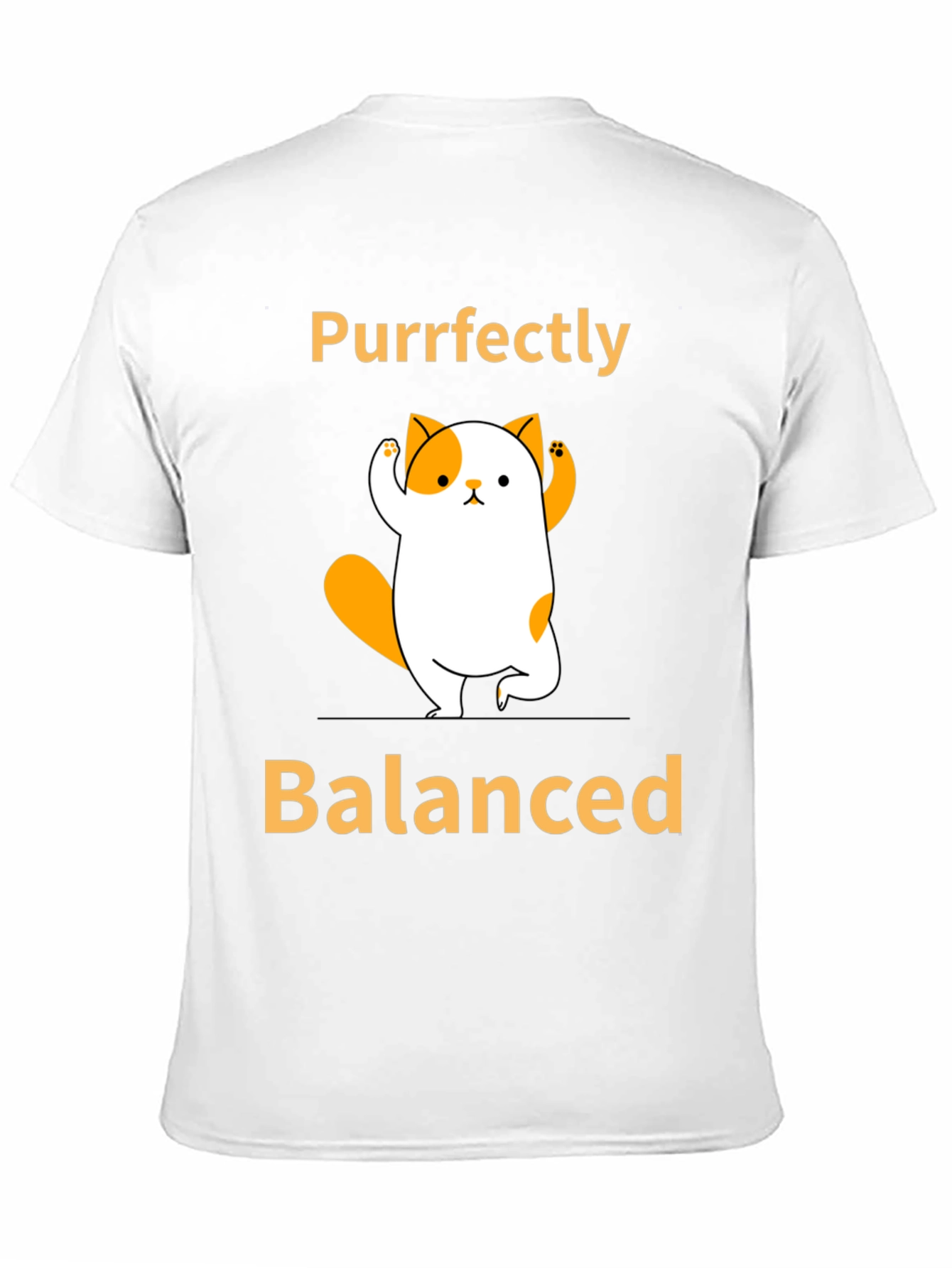 Purrfectly Balanced Yoga Cat Graphic T-Shirt