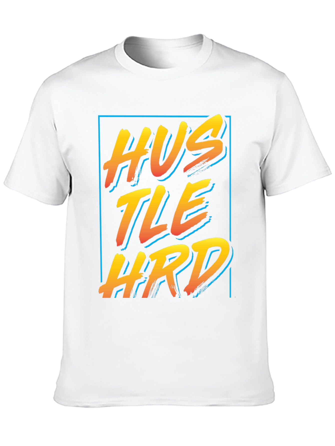 Hustle Hard Graphic Tee - Black Crew Neck Shirt