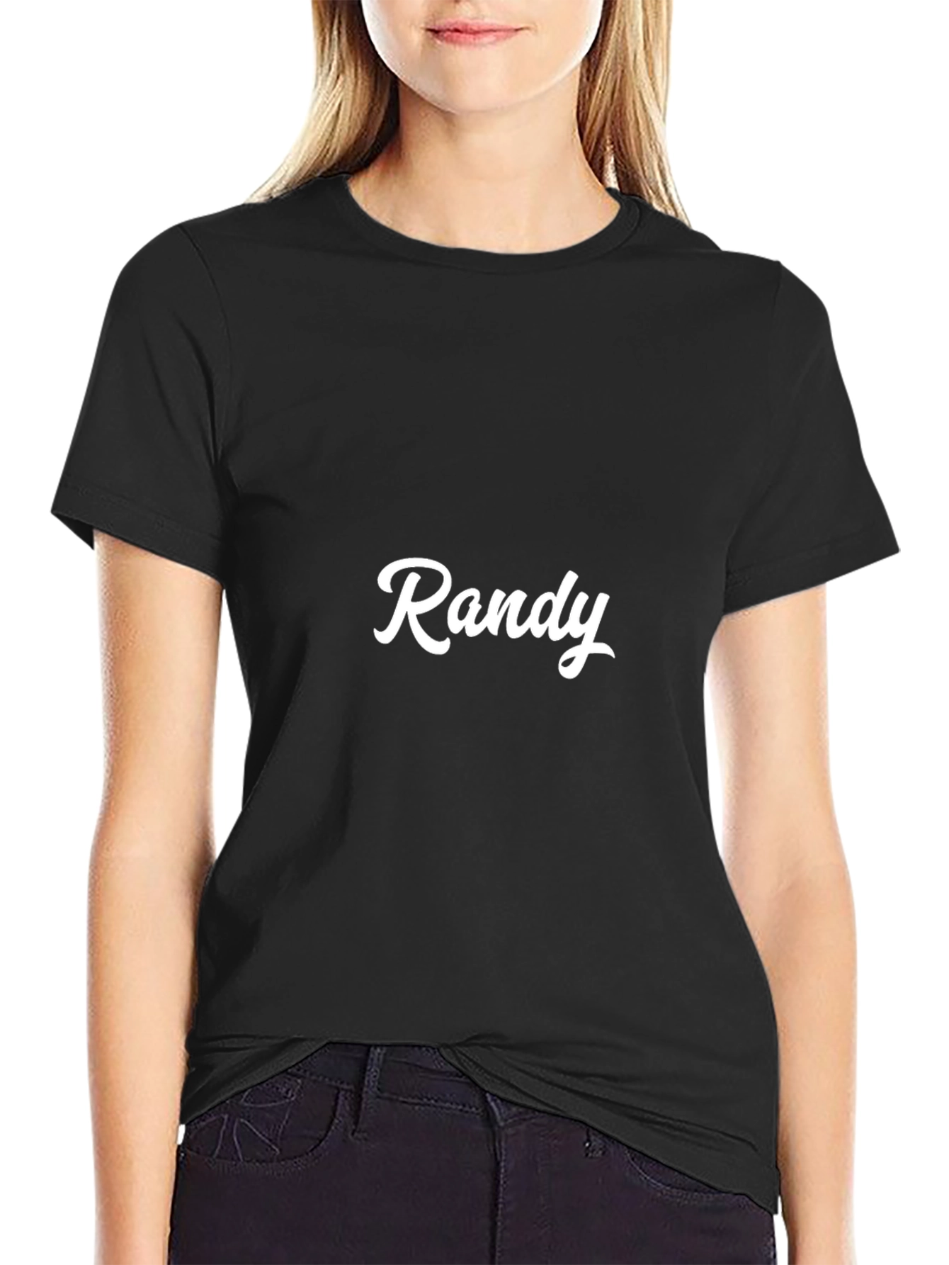 Personalized Randy Black T-Shirt - Custom Name Tee