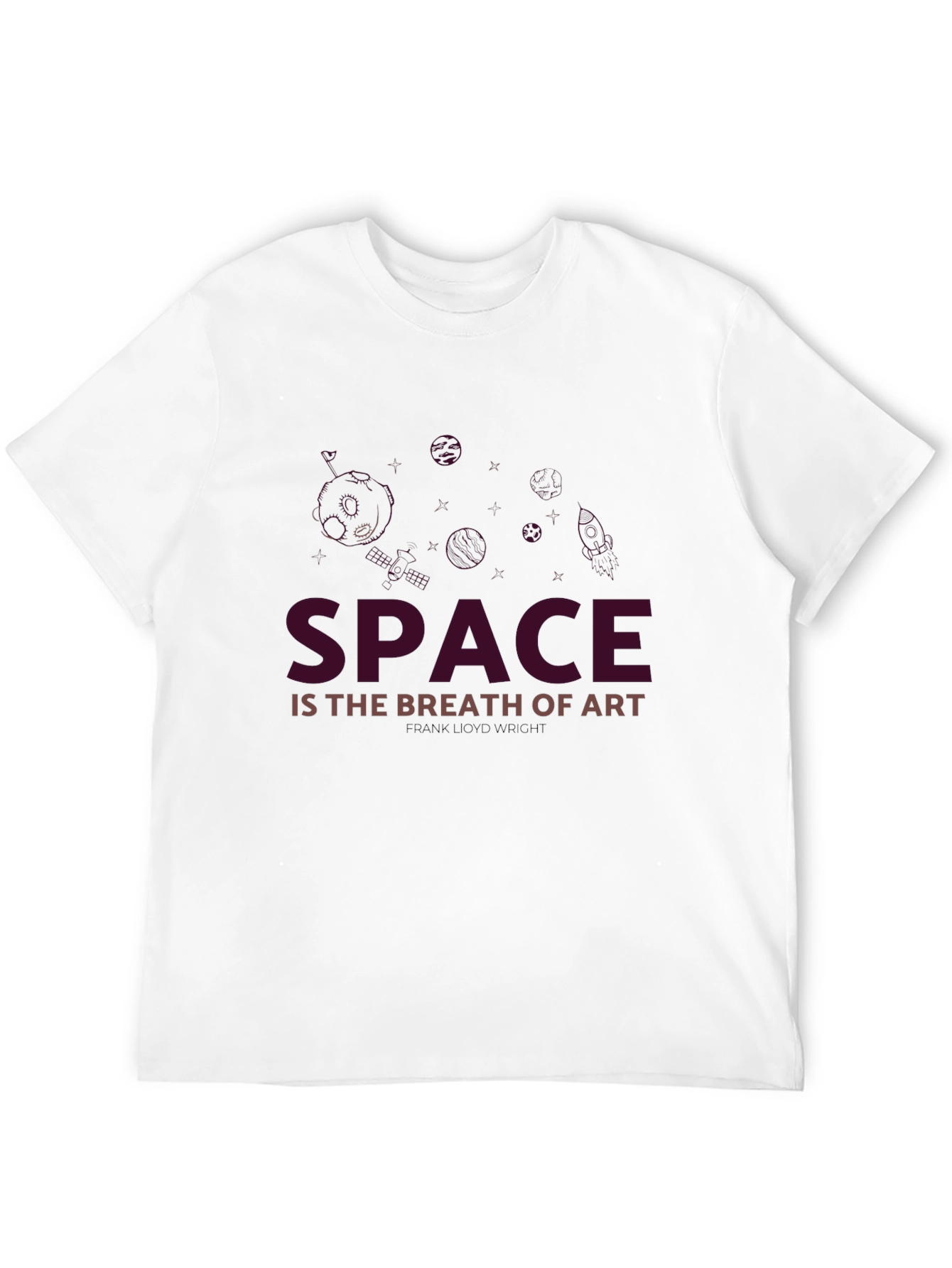 Space is the Breath of Art Black T-Shirt