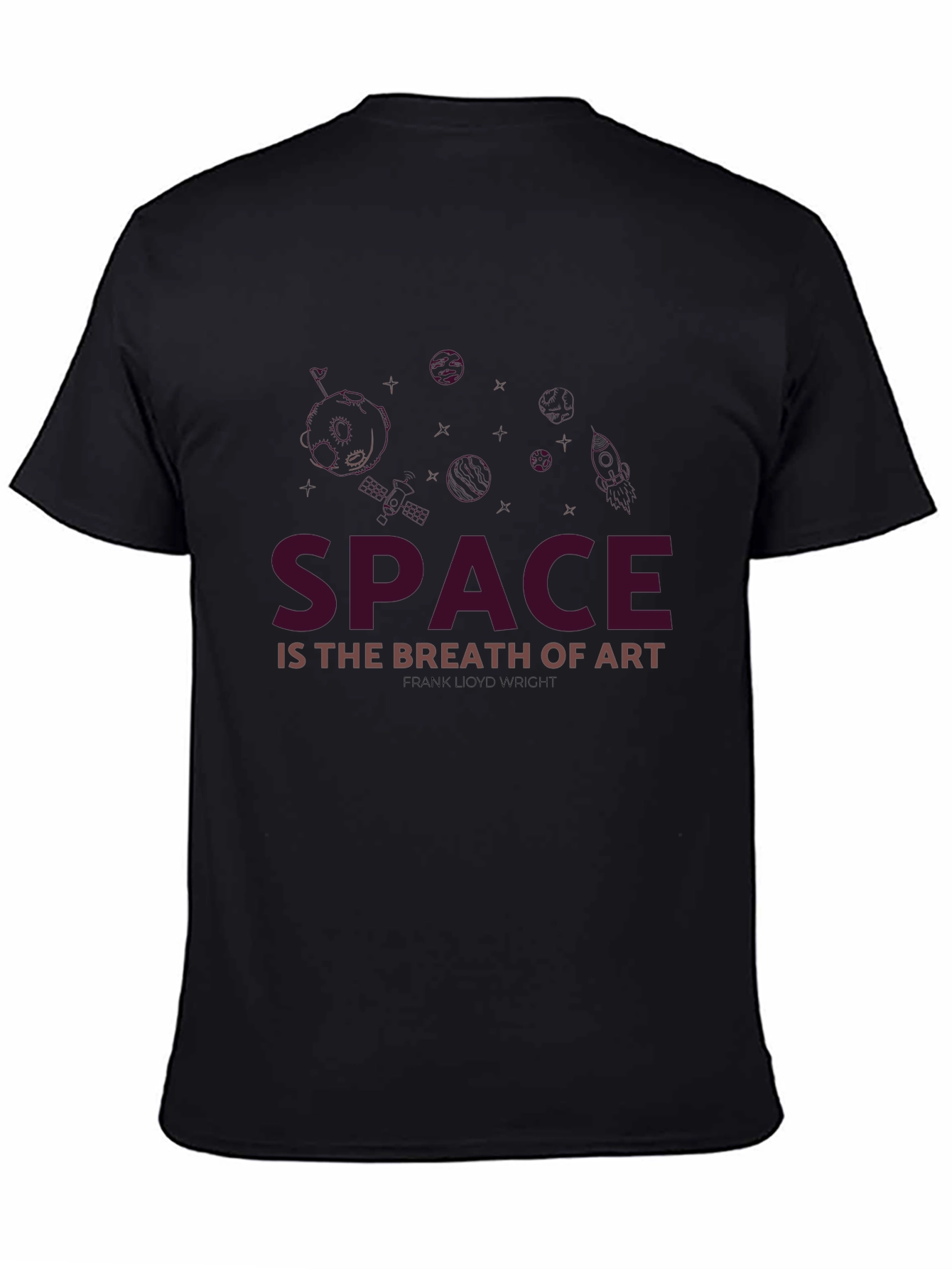 Space is the Breath of Art Black T-Shirt