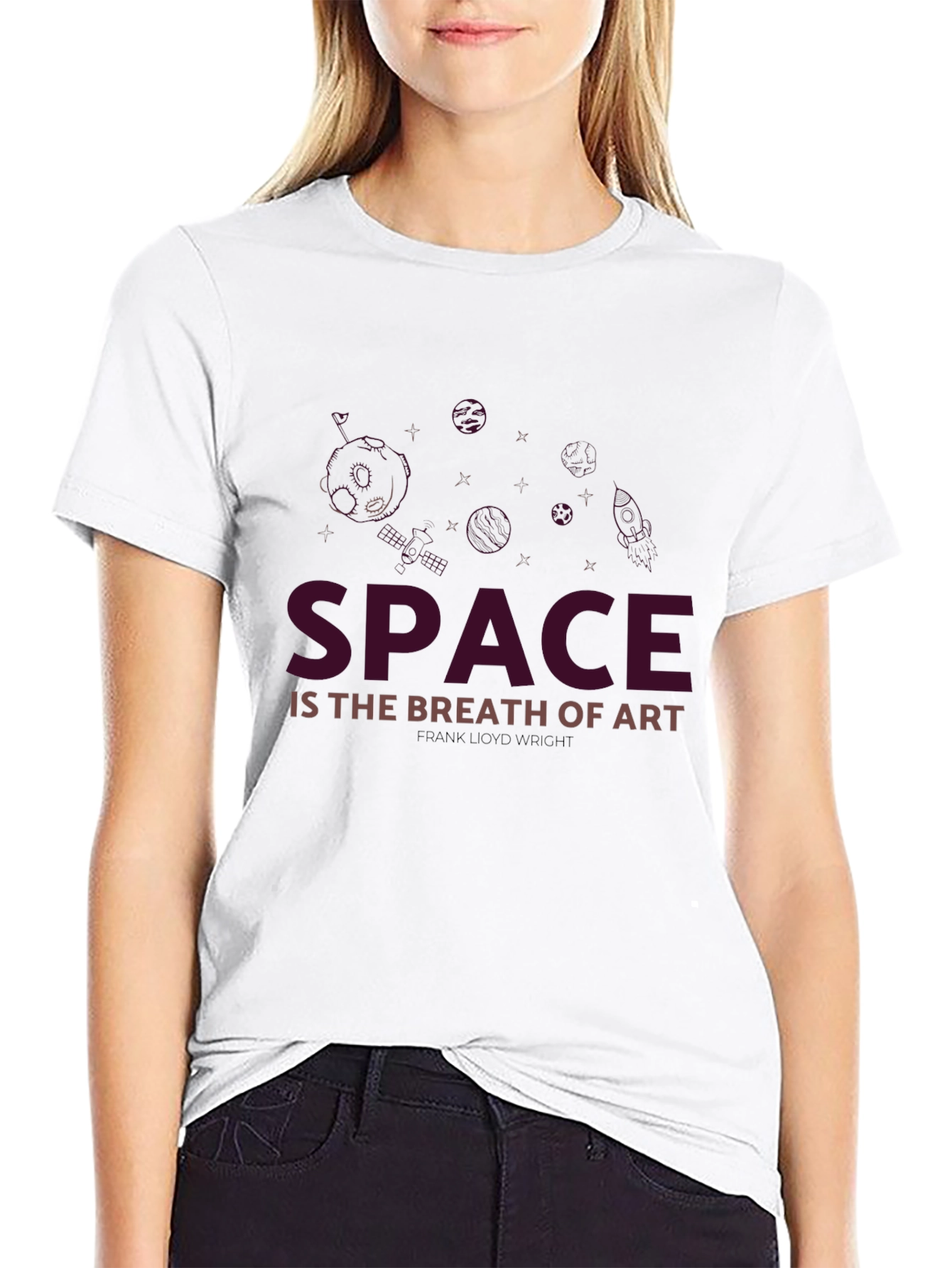 Space is the Breath of Art Black T-Shirt