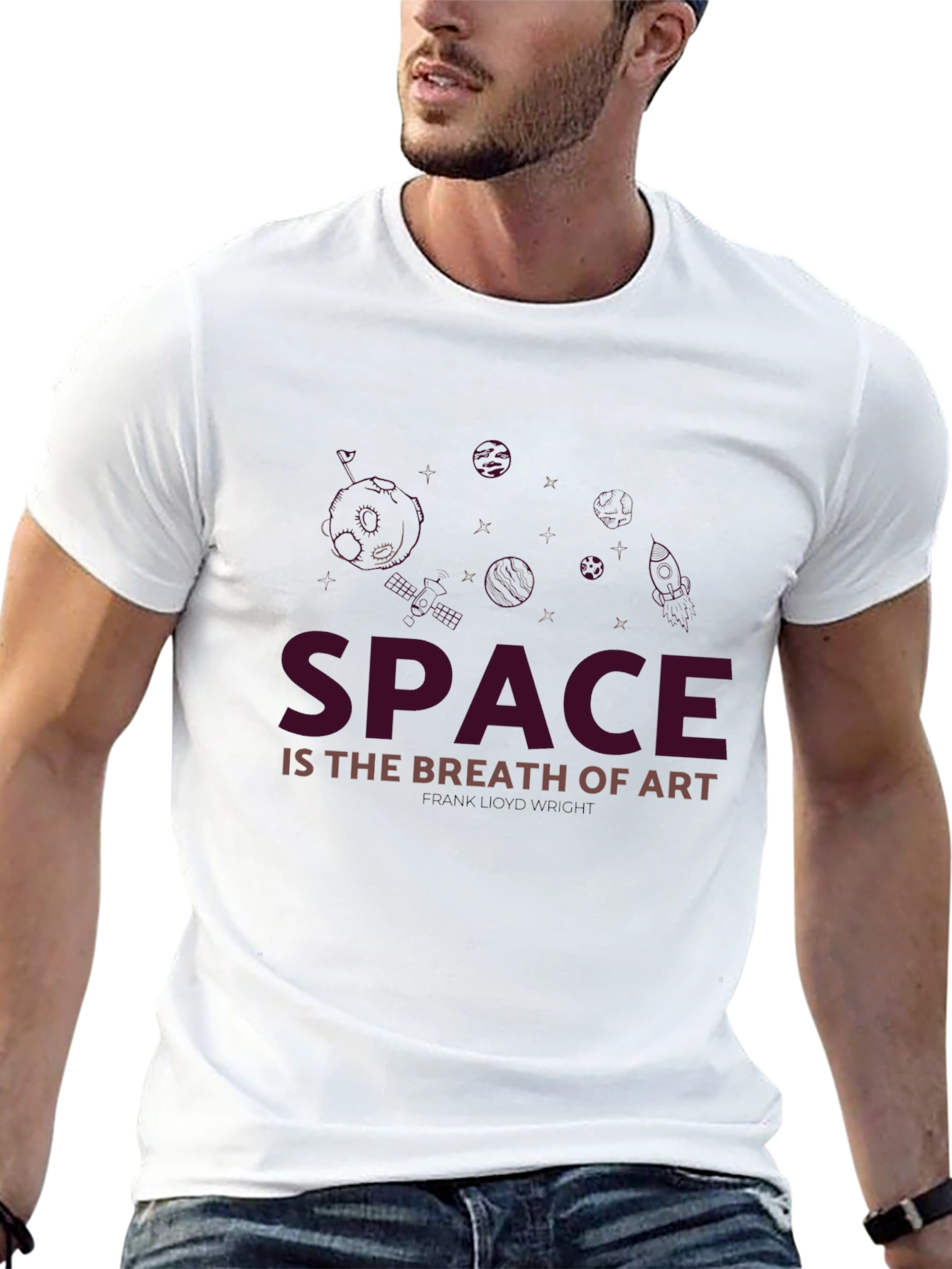 Space is the Breath of Art Black T-Shirt
