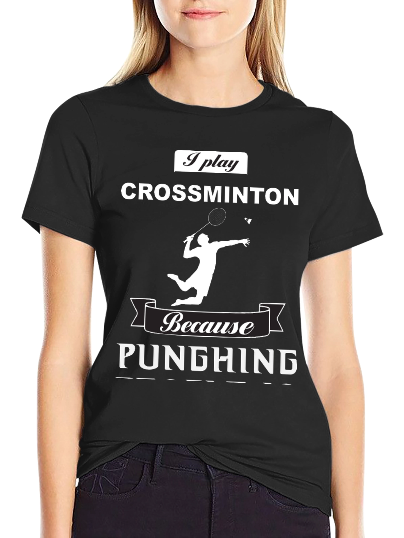 Crossminton Player T-Shirt - Punching Funny Sport Tee