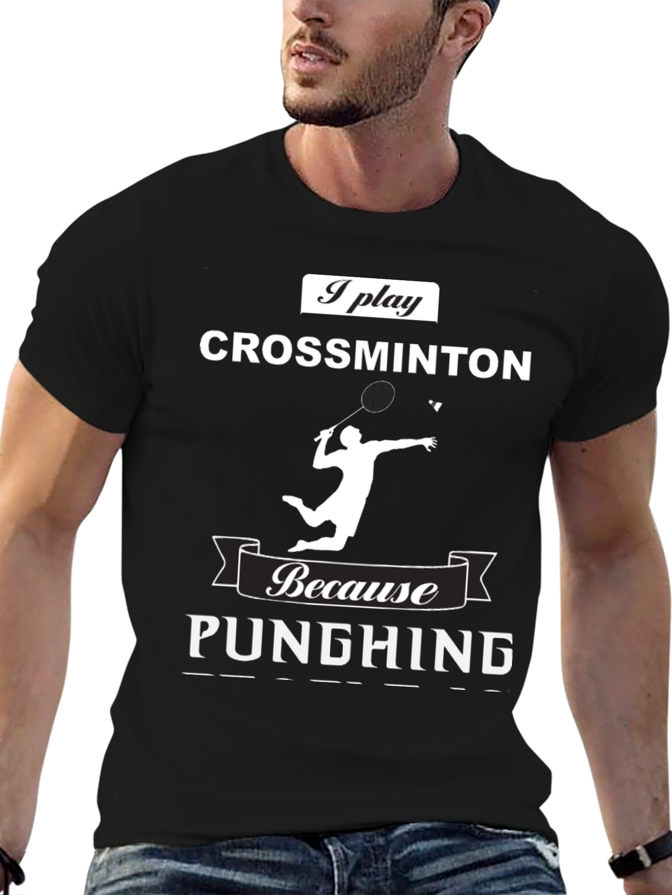 Crossminton Player T-Shirt - Punching Funny Sport Tee