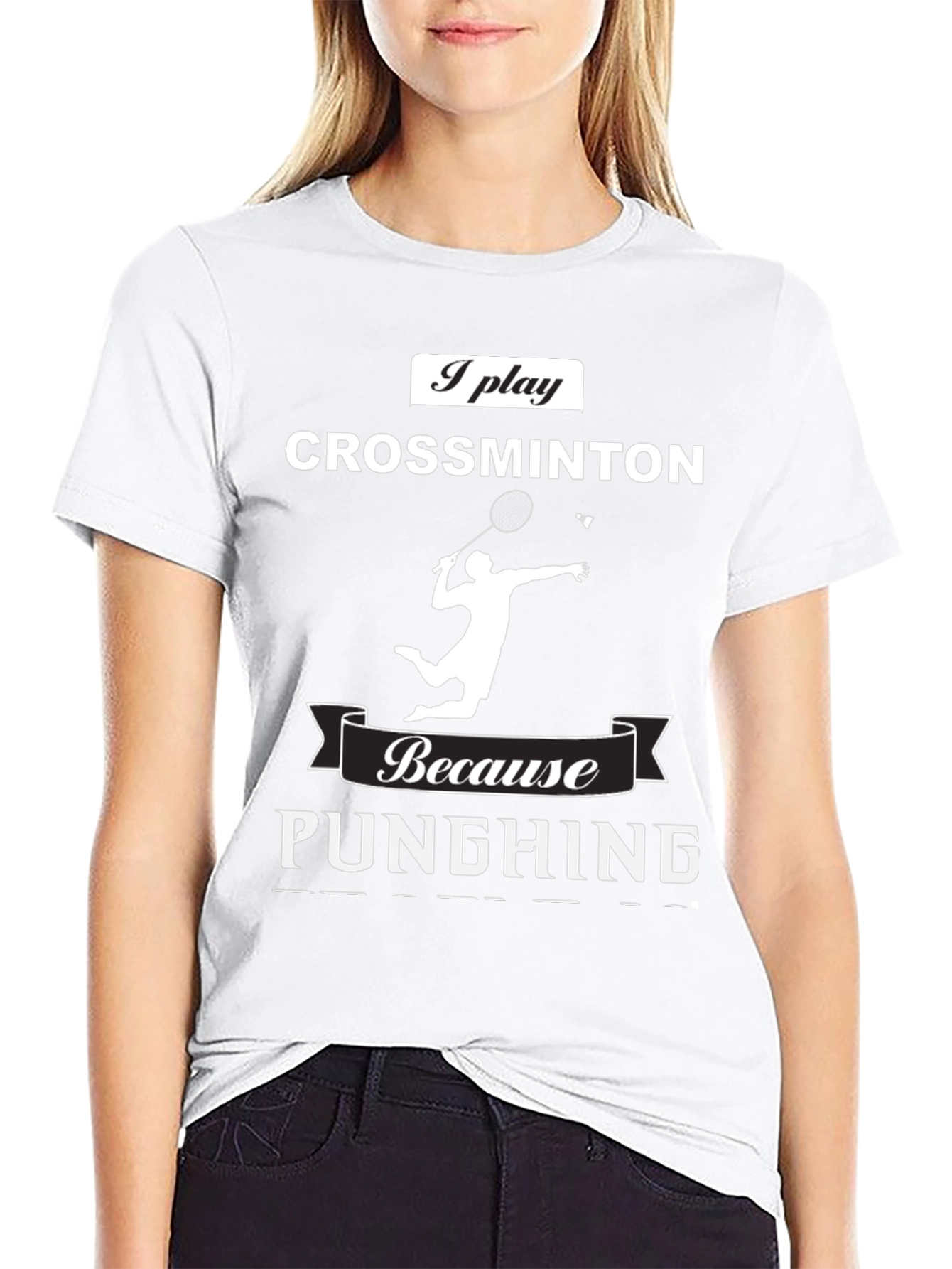 Crossminton Player T-Shirt - Punching Funny Sport Tee
