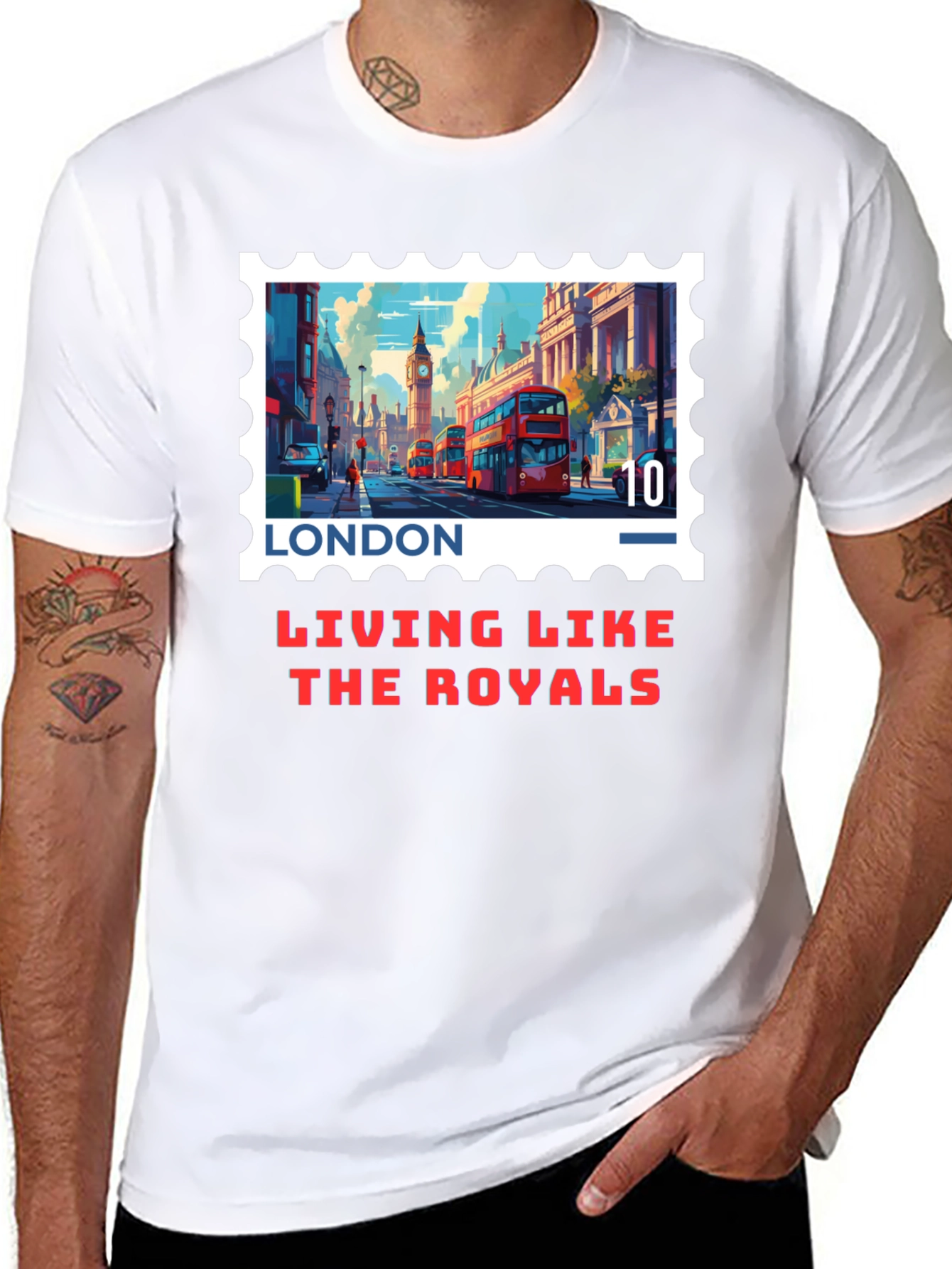 London Stamp T-Shirt - Living Like The Royals