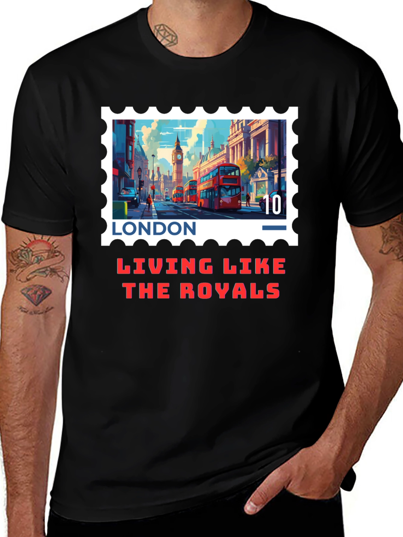London Stamp T-Shirt - Living Like The Royals