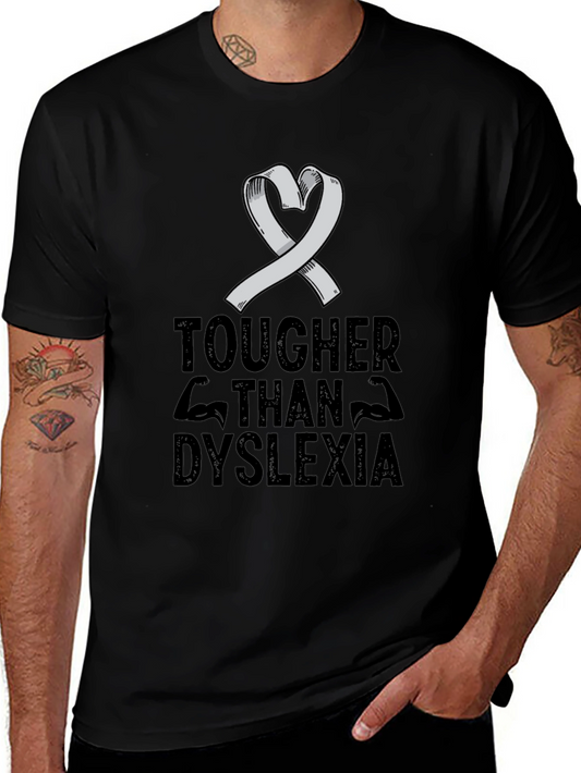 Tougher Than Dyslexia Awareness Ribbon T-Shirt