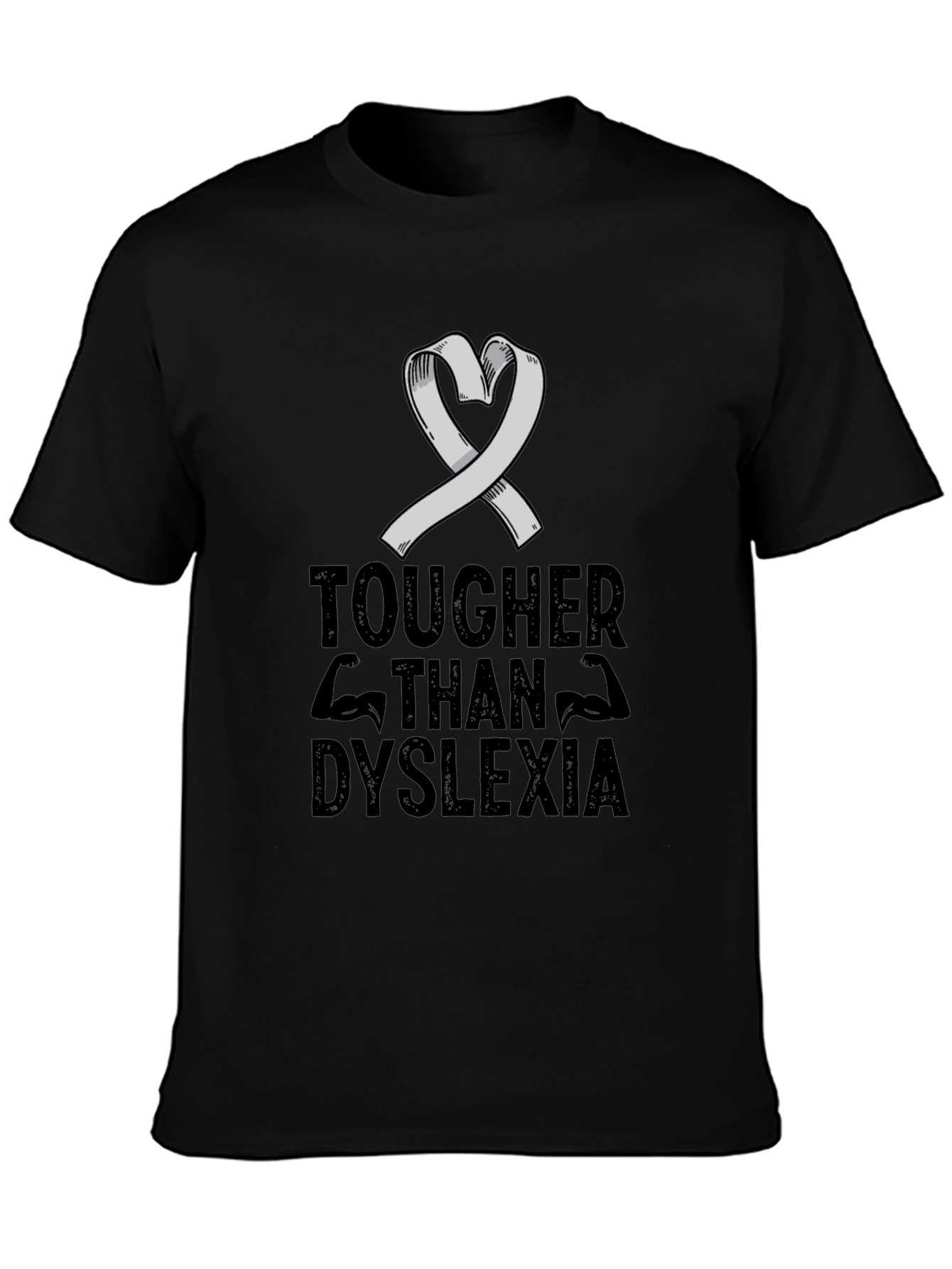 Tougher Than Dyslexia Awareness Ribbon T-Shirt