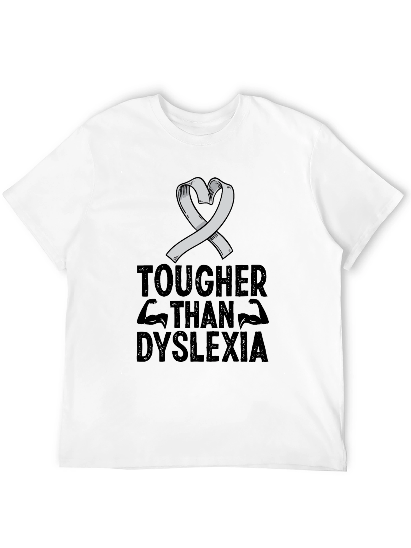 Tougher Than Dyslexia Awareness Ribbon T-Shirt