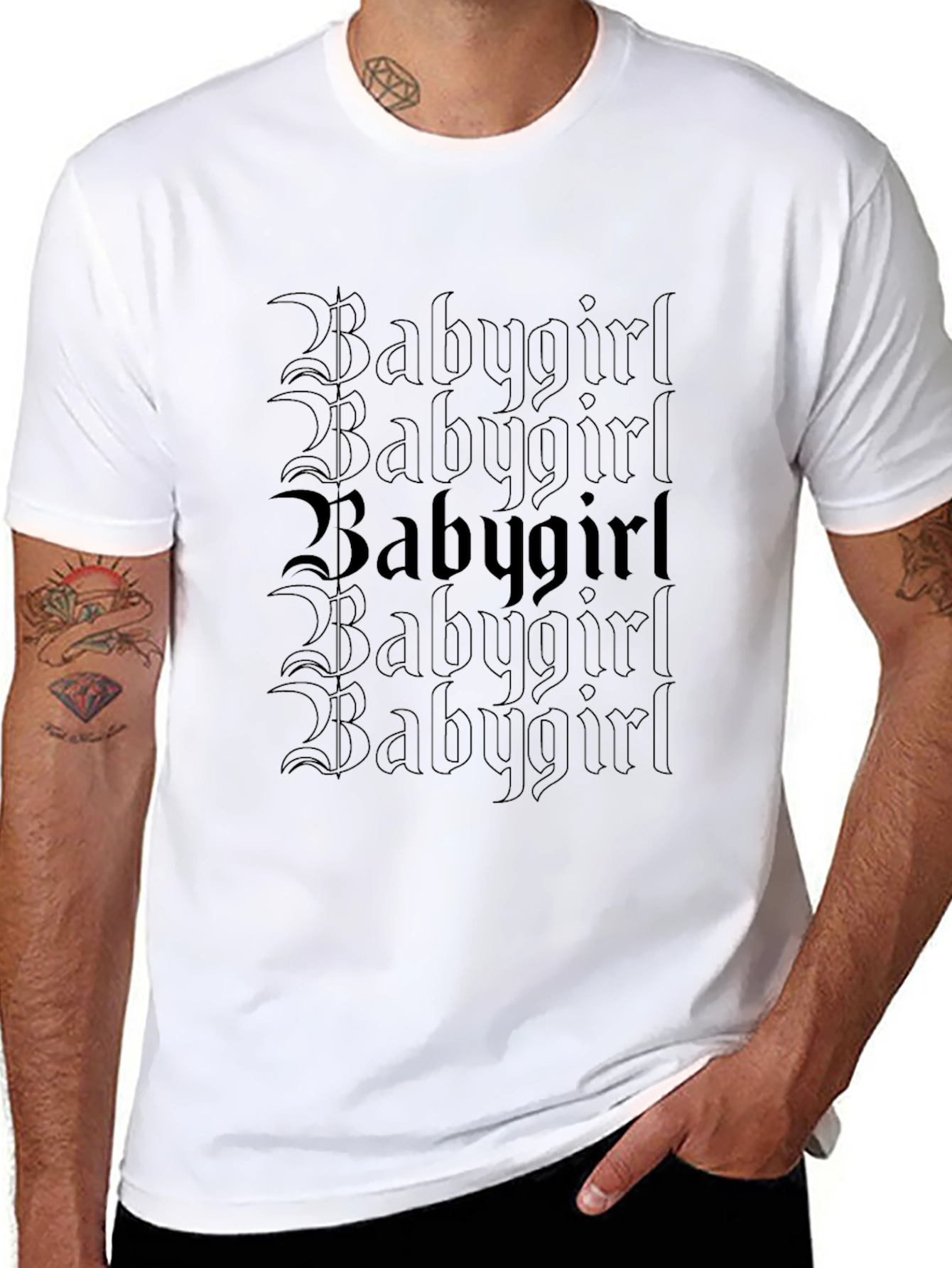 Babygirl Gothic Tee - Dark Aesthetic Print Shirt