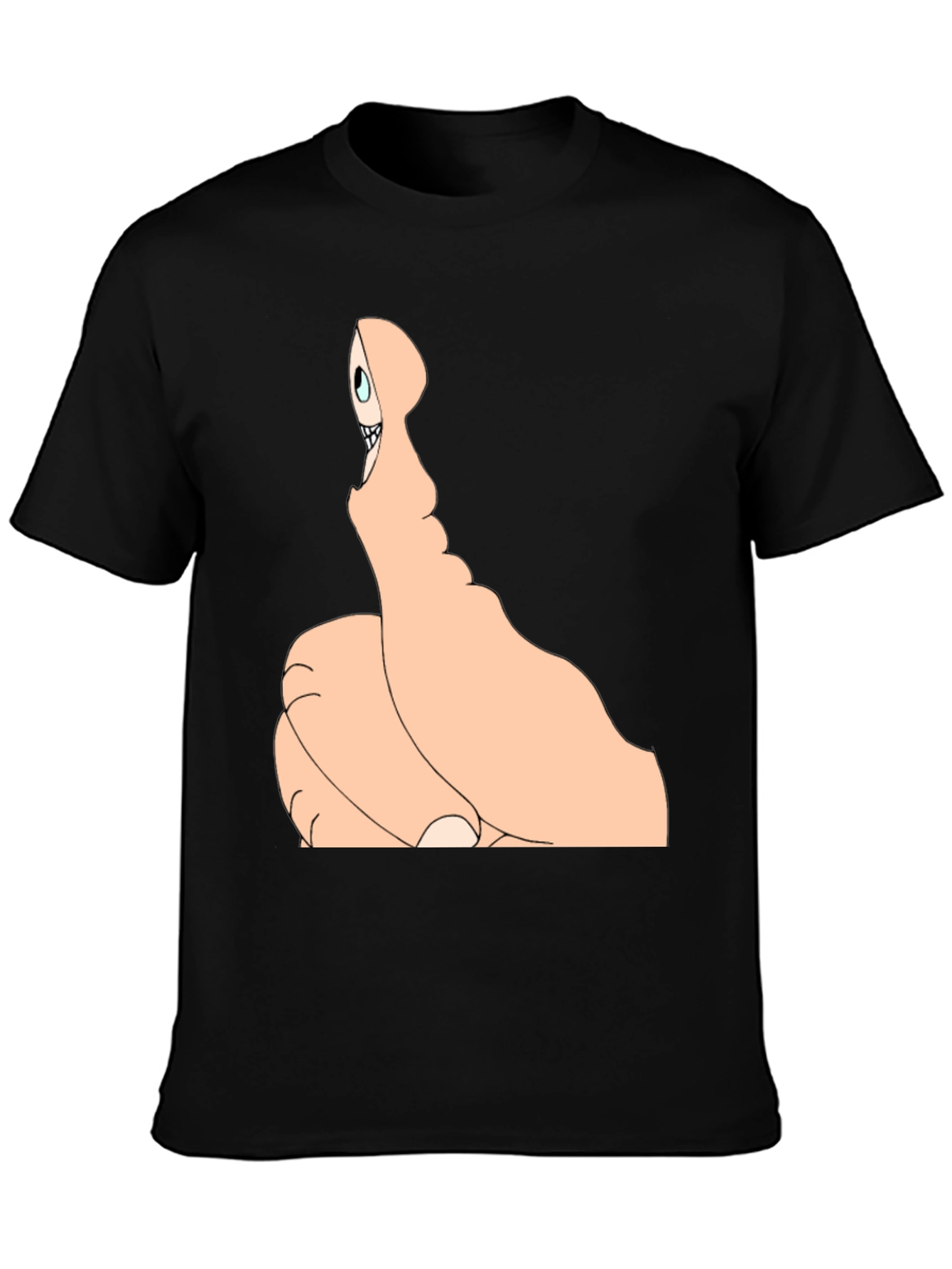 Thumbs Up Skeleton Black T-Shirt