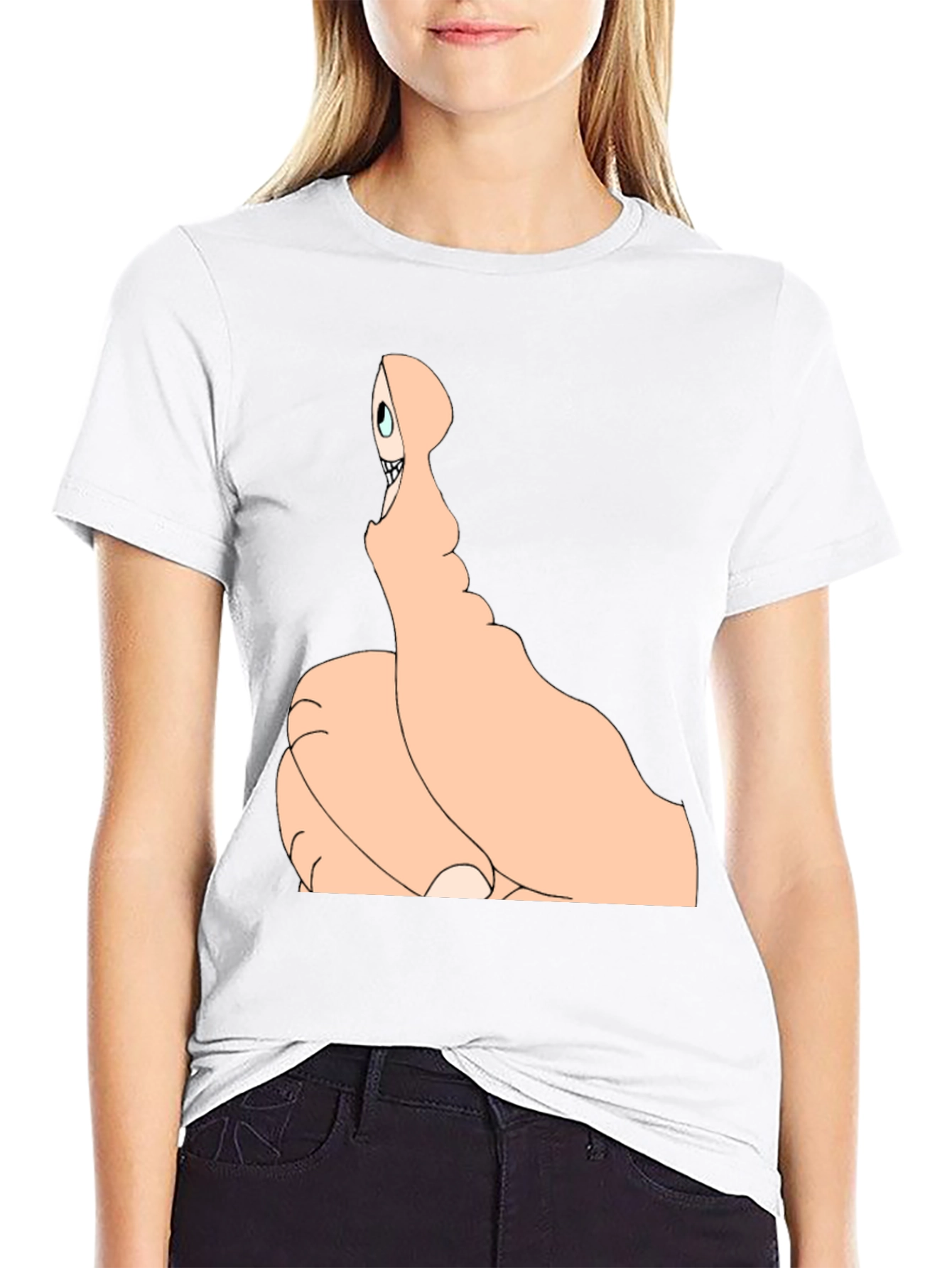 Thumbs Up Skeleton Black T-Shirt