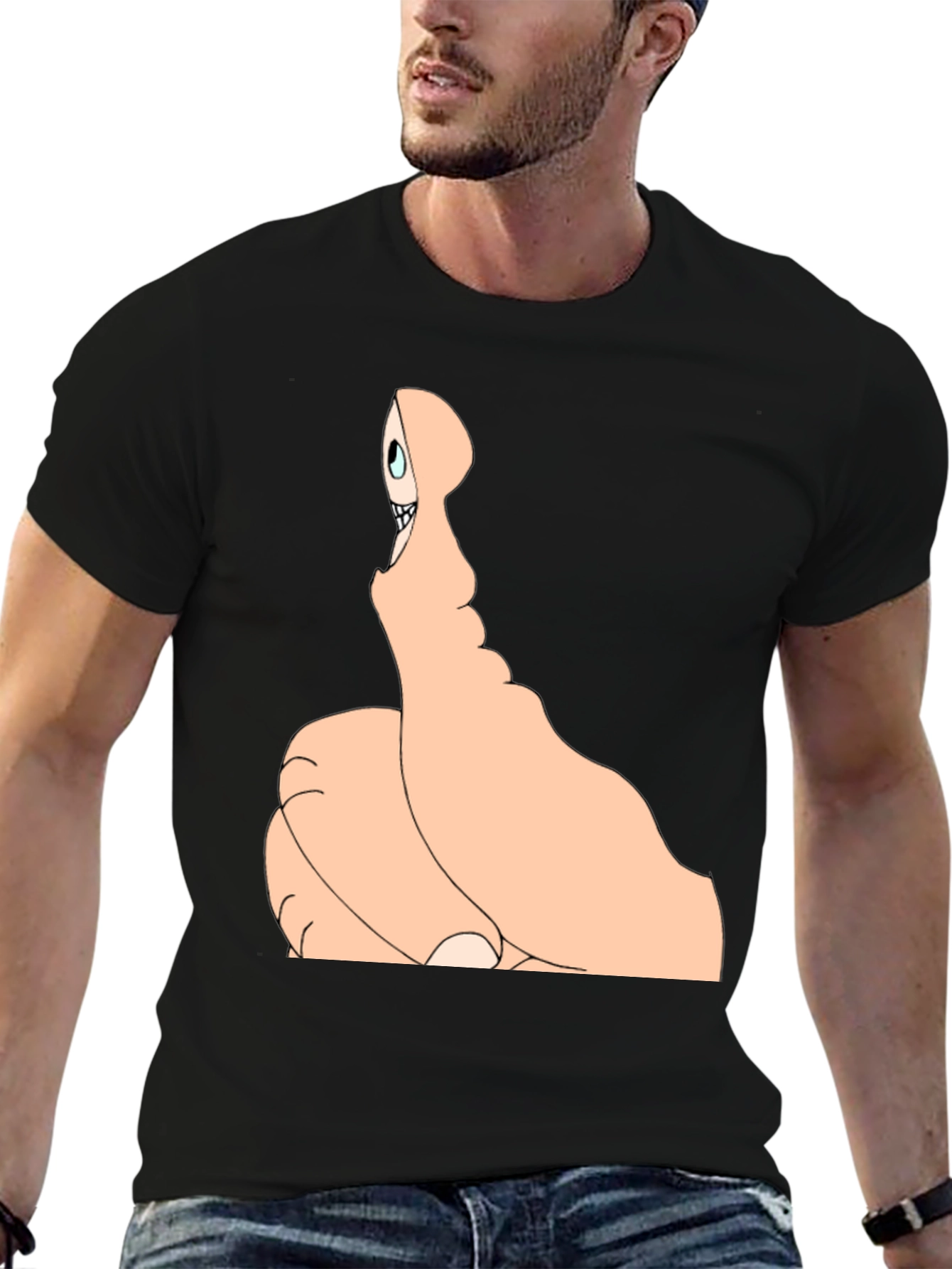 Thumbs Up Skeleton Black T-Shirt