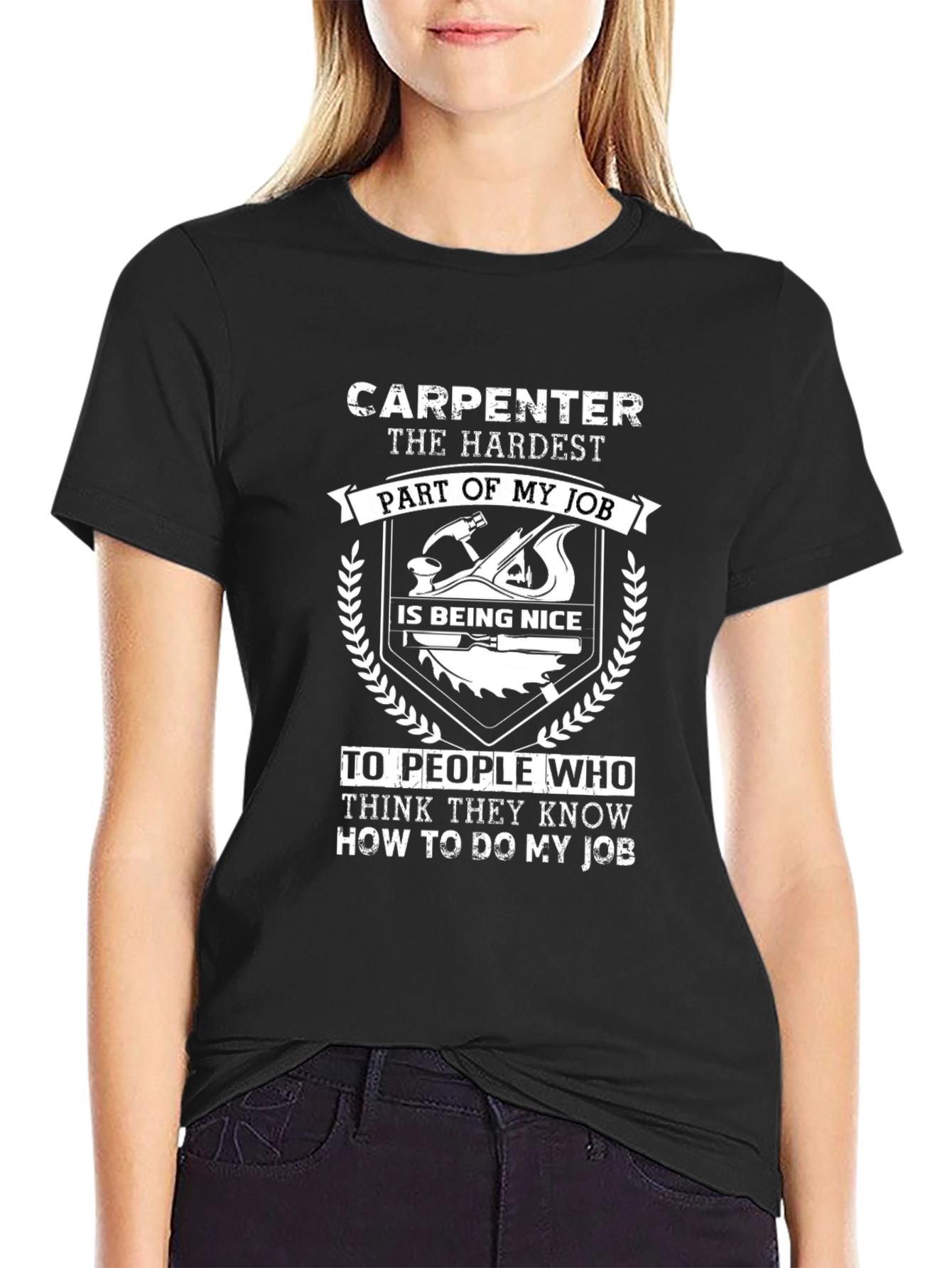 Carpenter Hardest Part Job Funny T-Shirt