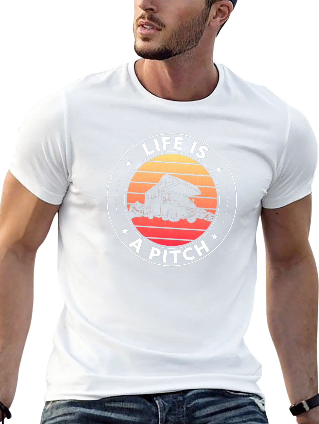 Life Is a Pitch Camping T-Shirt