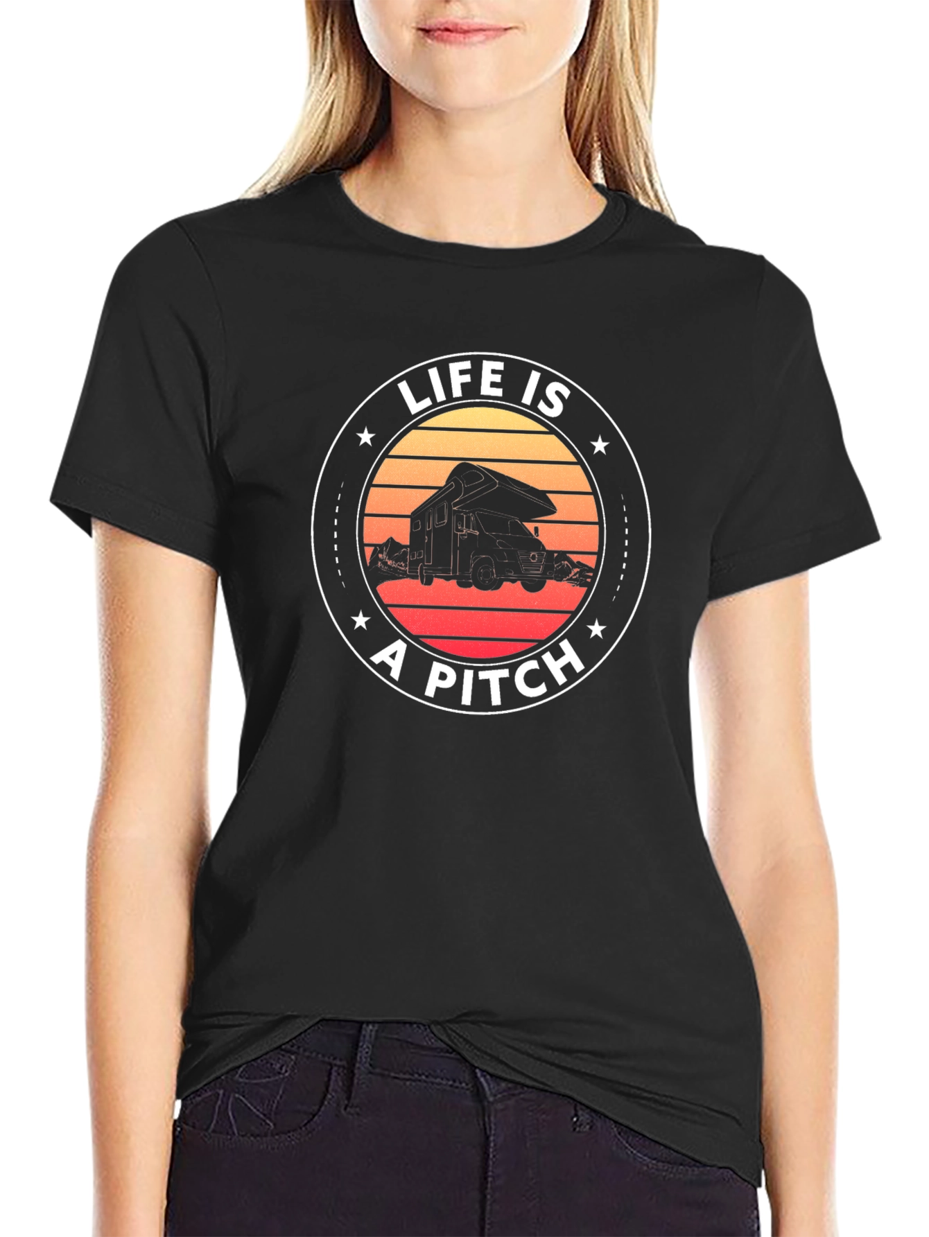 Life Is a Pitch Camping T-Shirt