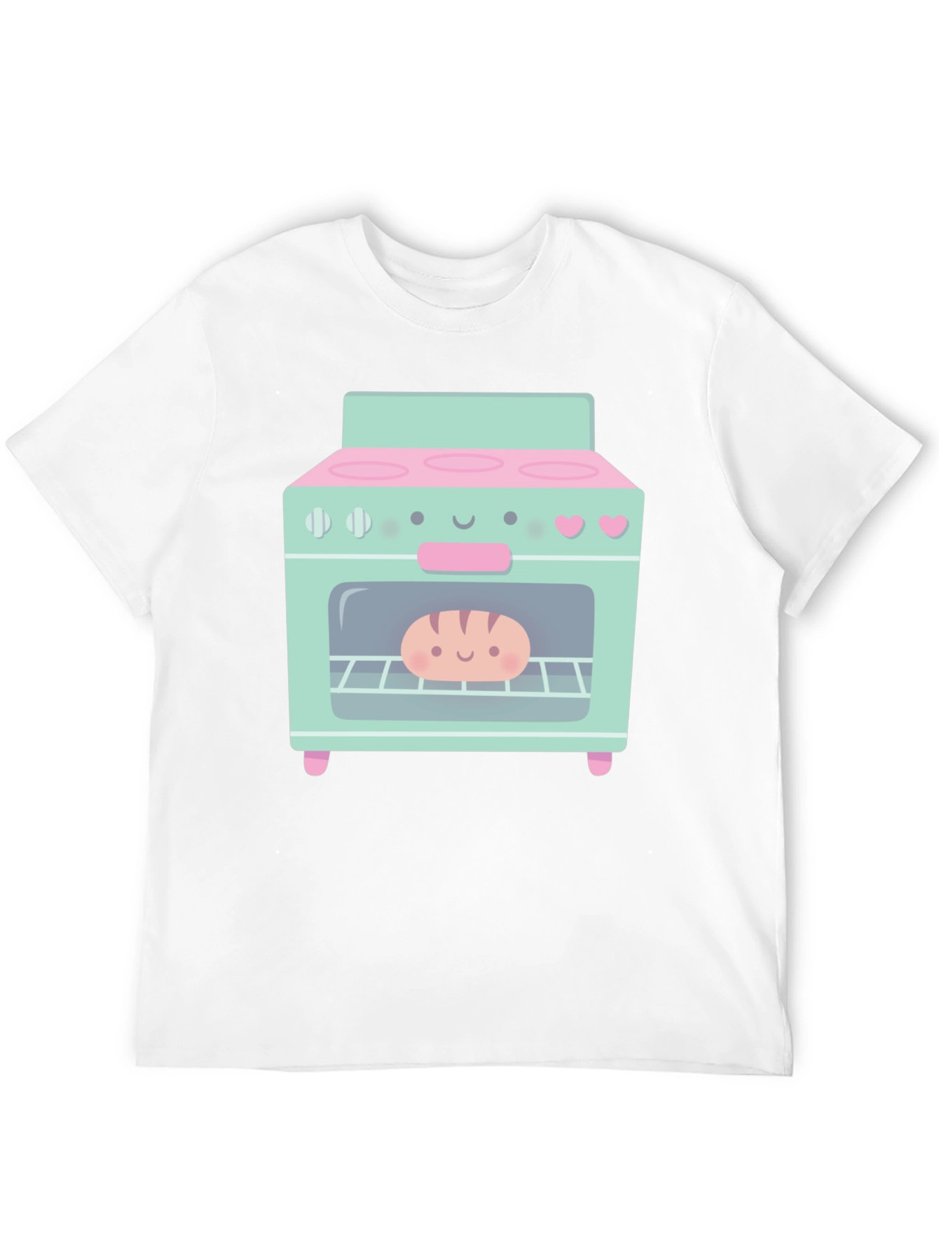 Cute Cartoon Oven Graphic T-Shirt