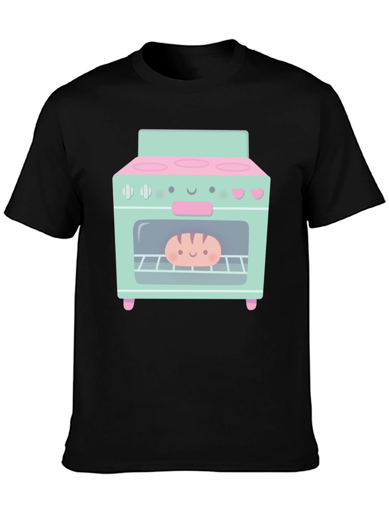 Cute Cartoon Oven Graphic T-Shirt